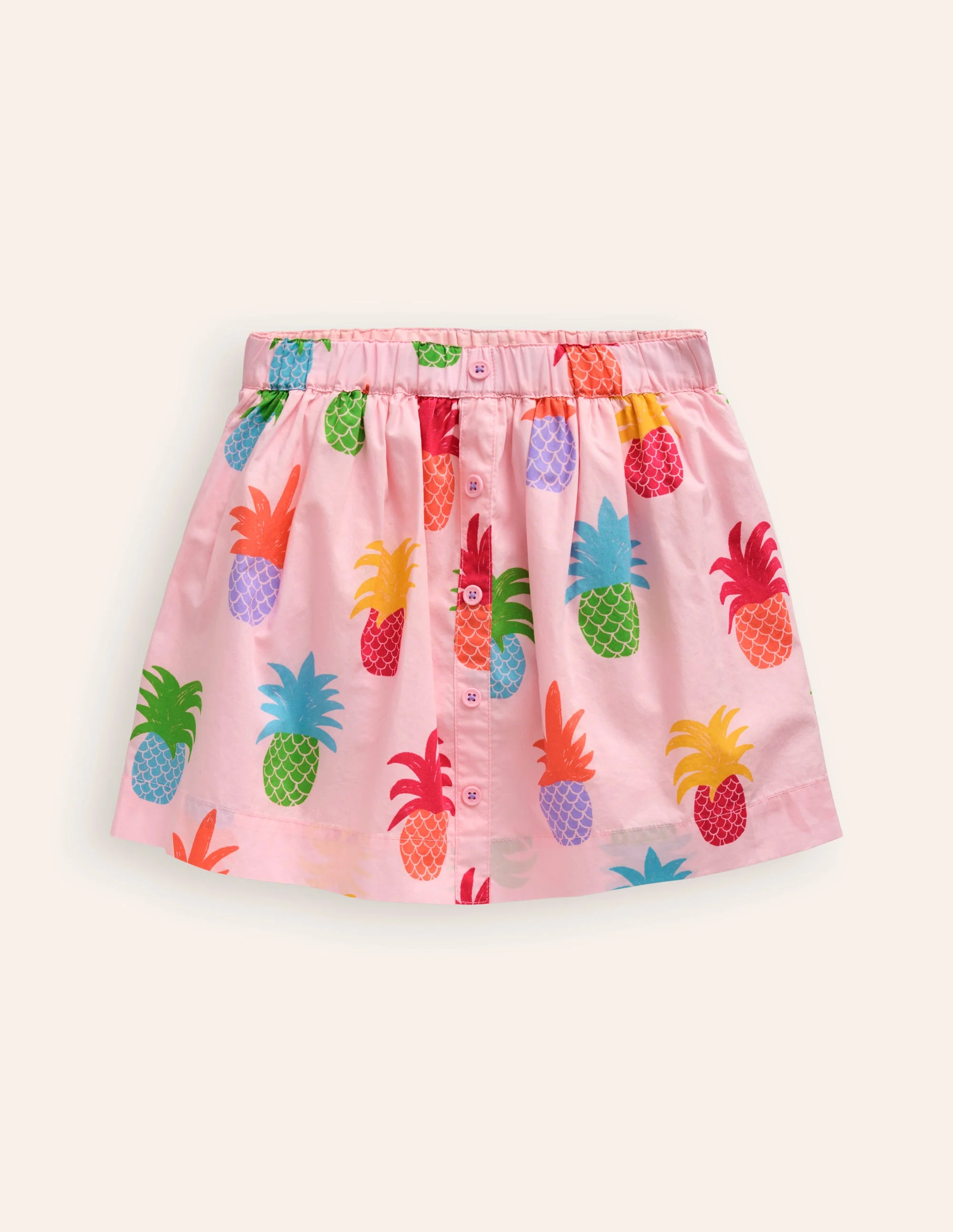 Pull On Twirly Skirt-Blooming Pink Pineapples