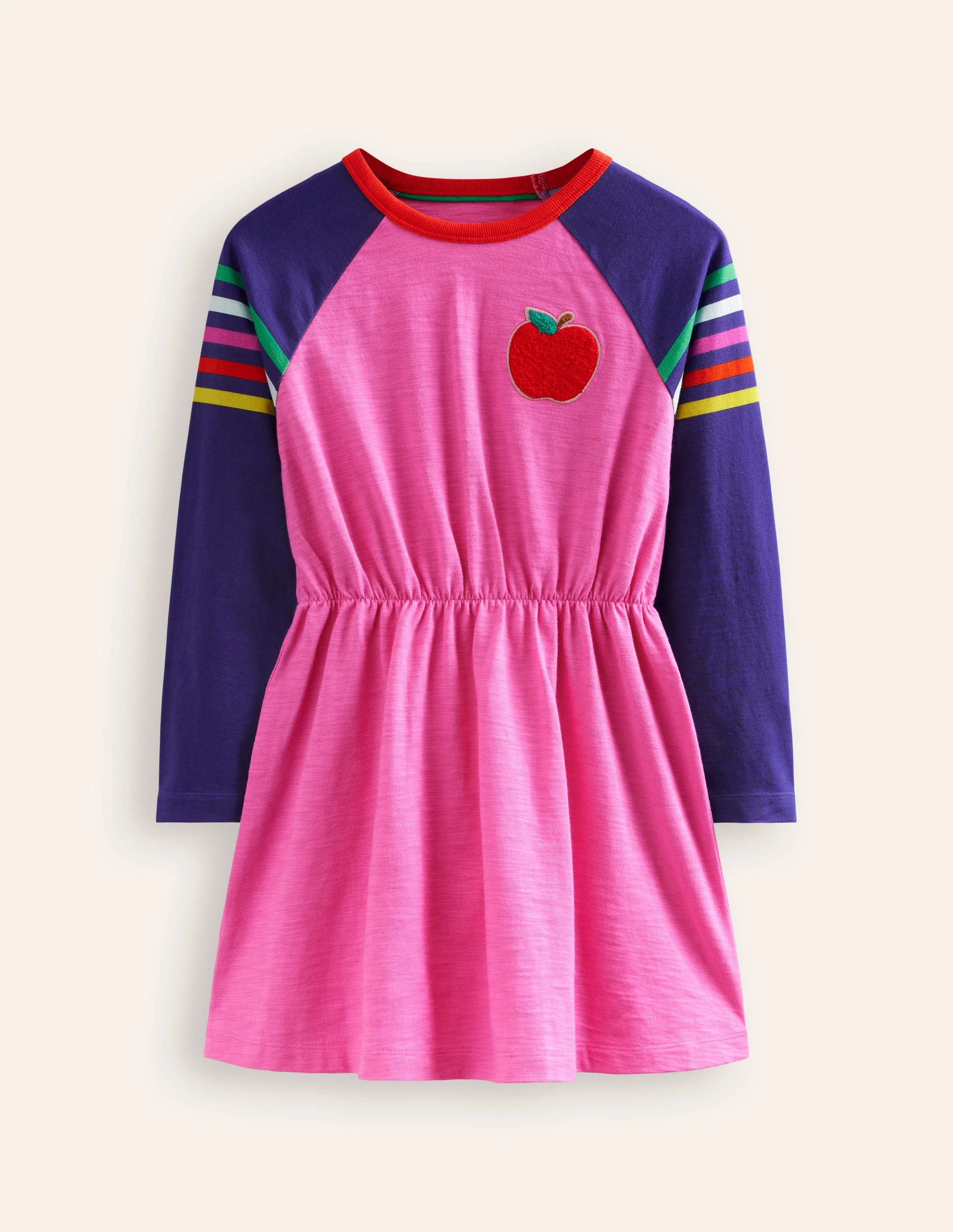 Raglan Logo Dress-Tickled Pink Apple