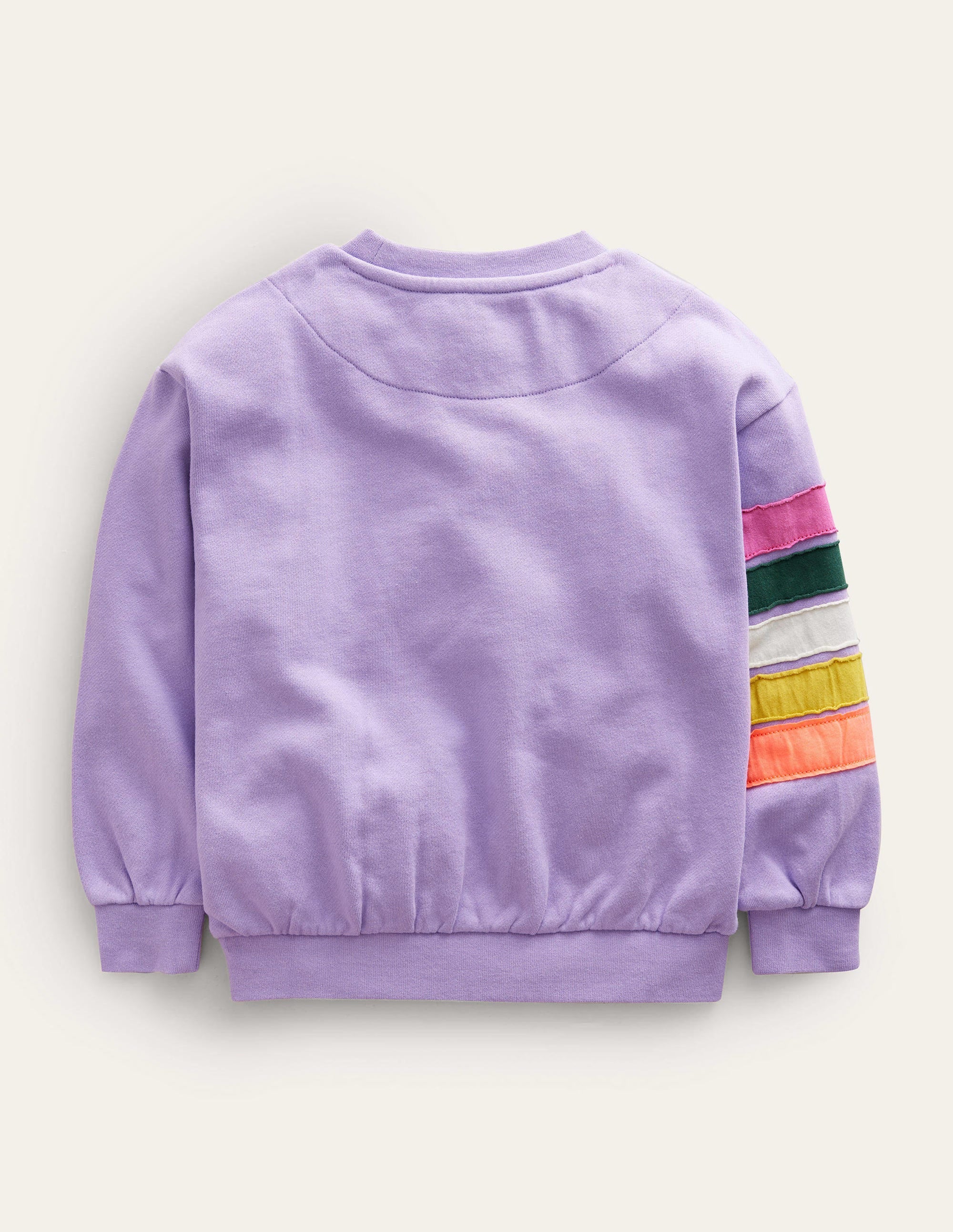 Rainbow Applique Sweat-Lavender - Image 2