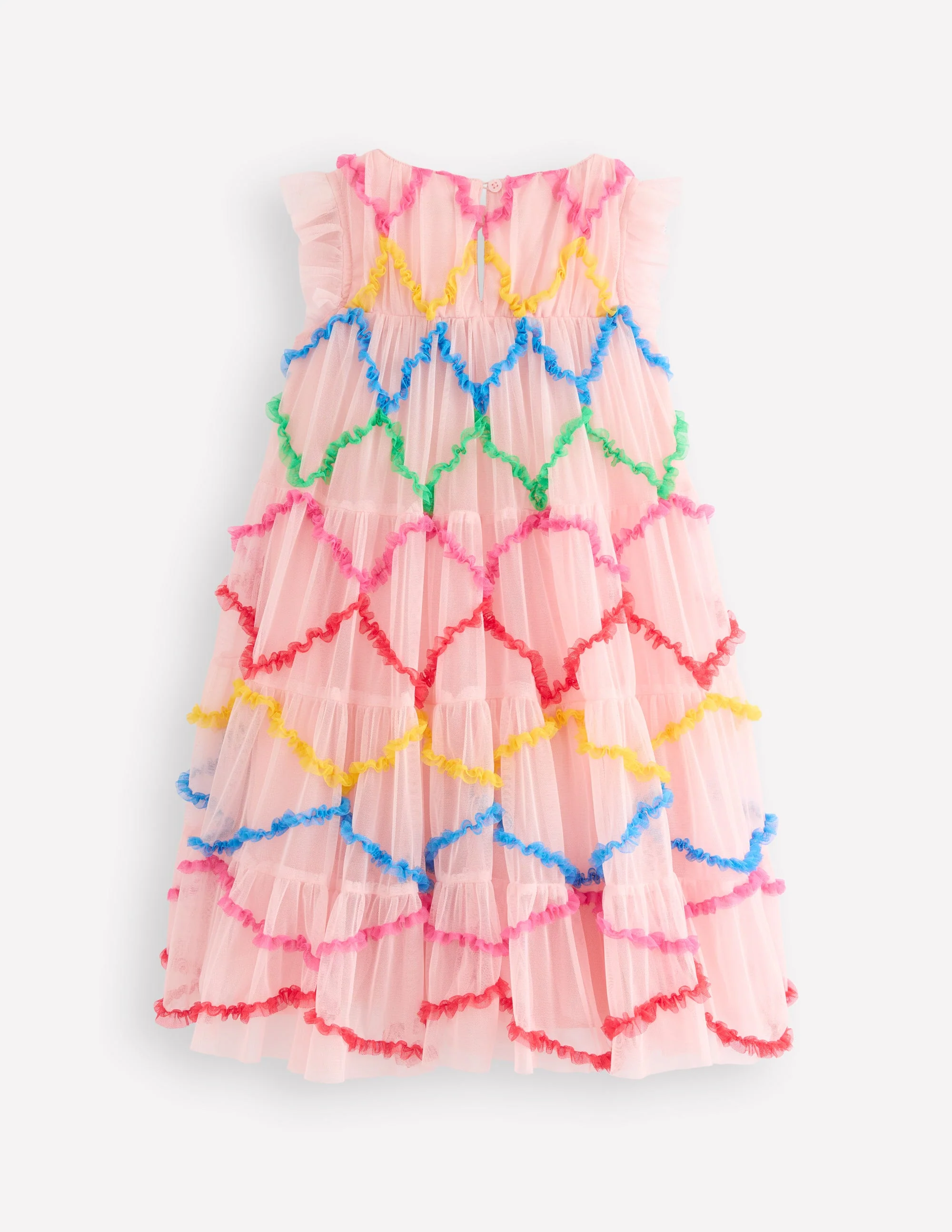 Rainbow Ombre Tulle Dress-Chalk Pink Diamond - Image 2