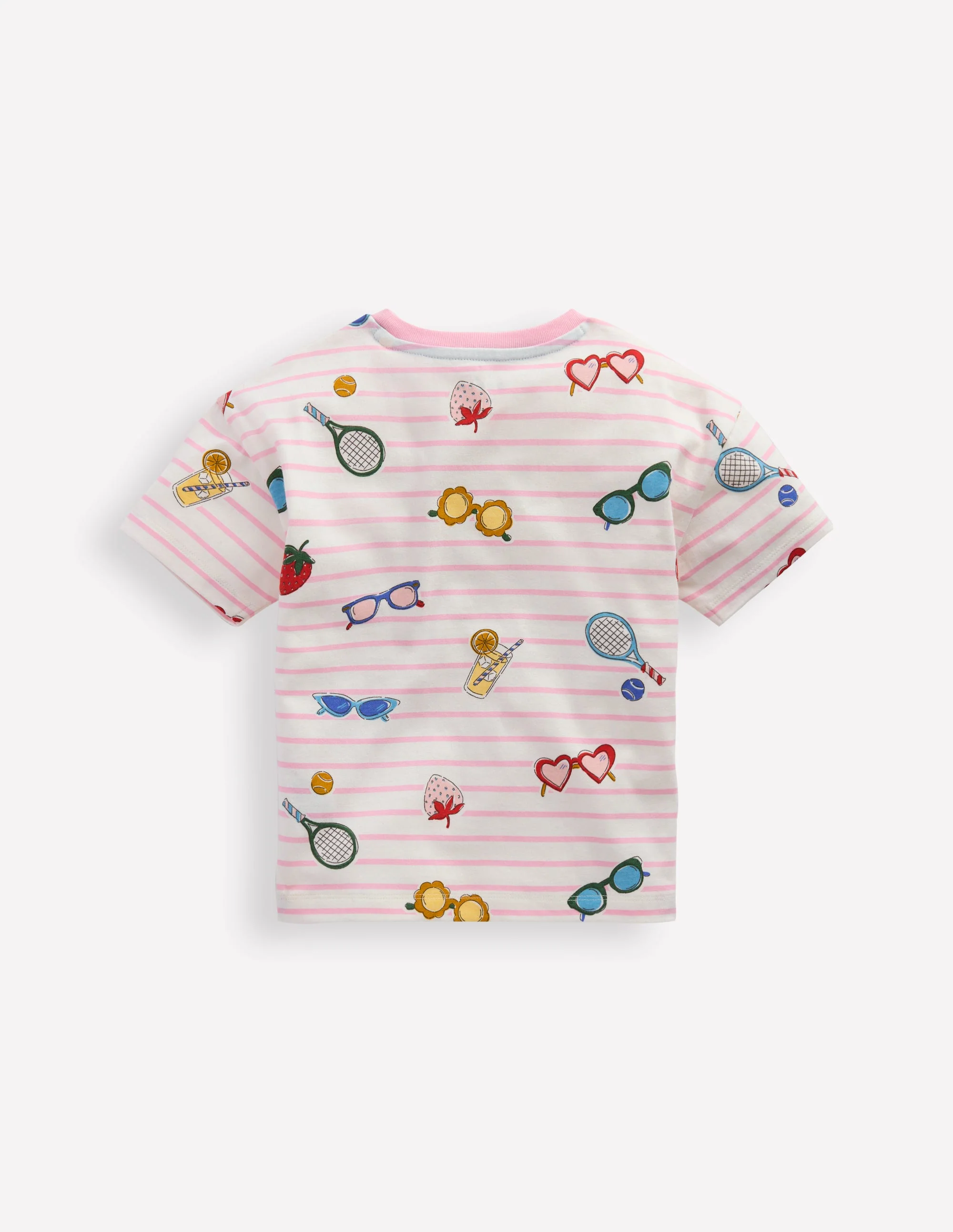Relaxed Breton T-shirt-Spring Blossom Pink Holiday - Image 2