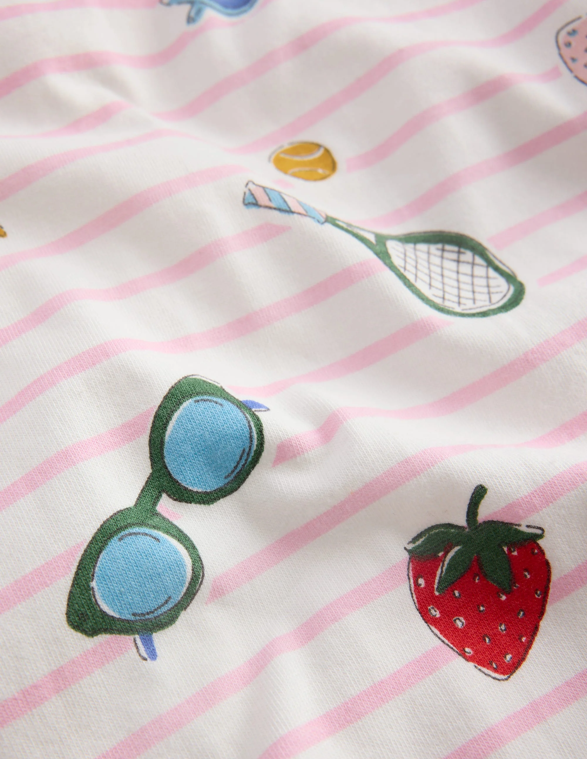 Relaxed Breton T-shirt-Spring Blossom Pink Holiday - Image 3