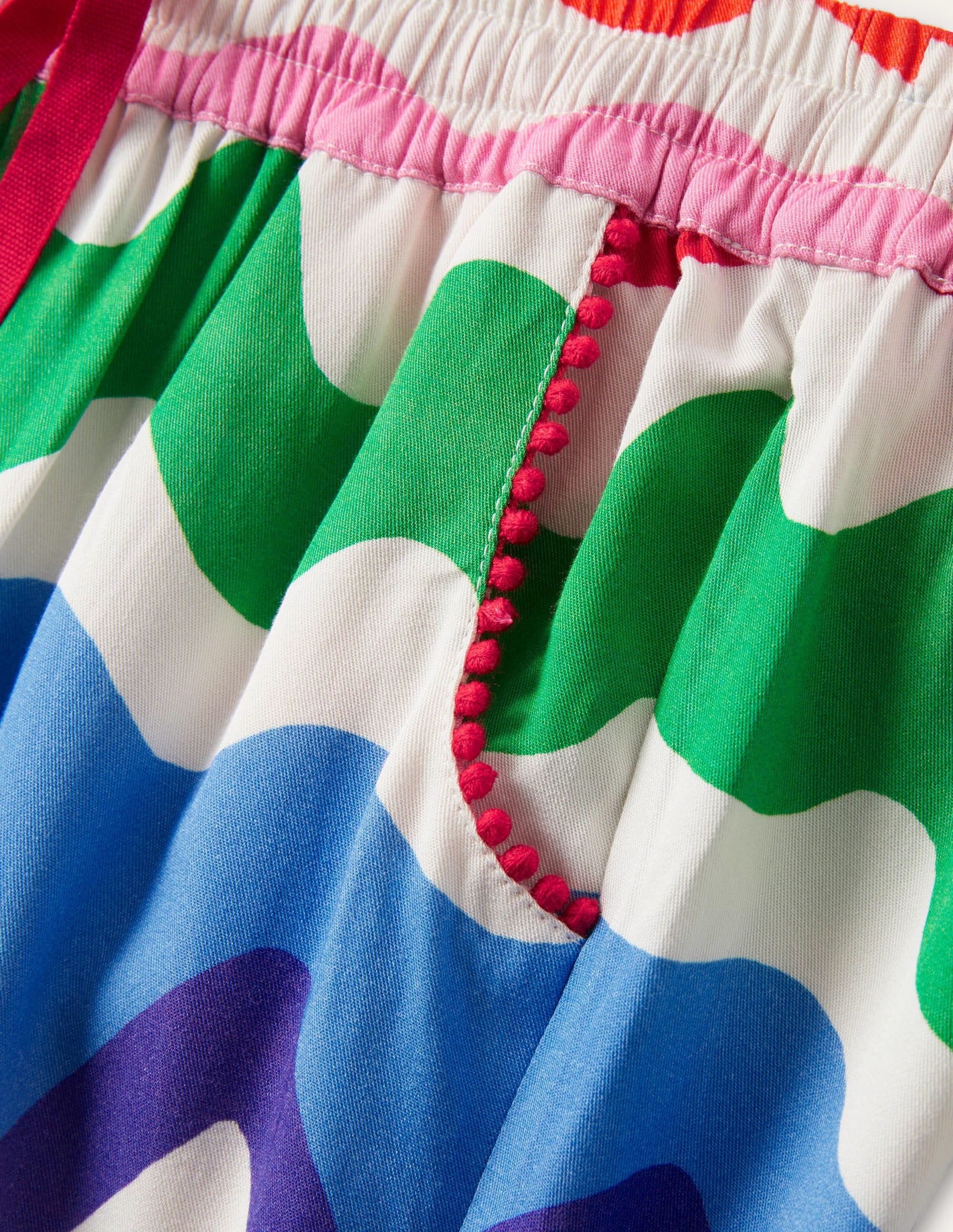 Relaxed Woven Printed Pants-Multi Ric-rac - Image 3