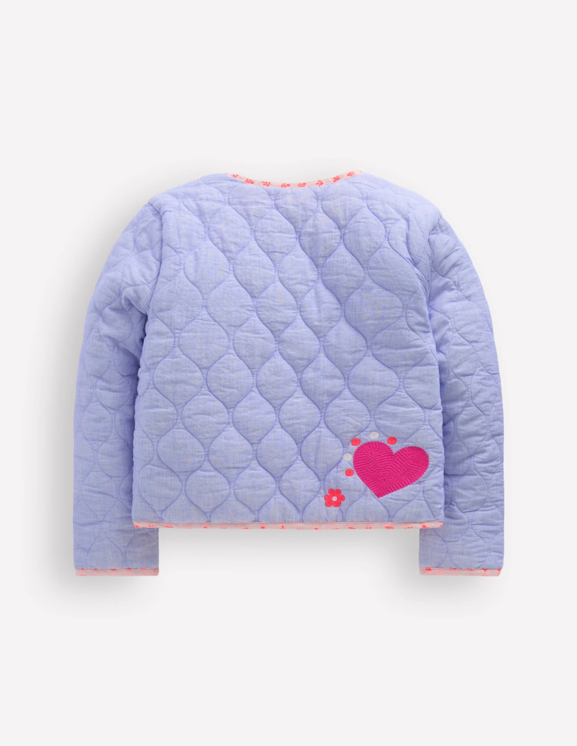 Reversible Quilted Jacket-Blue Embroidery - Image 2
