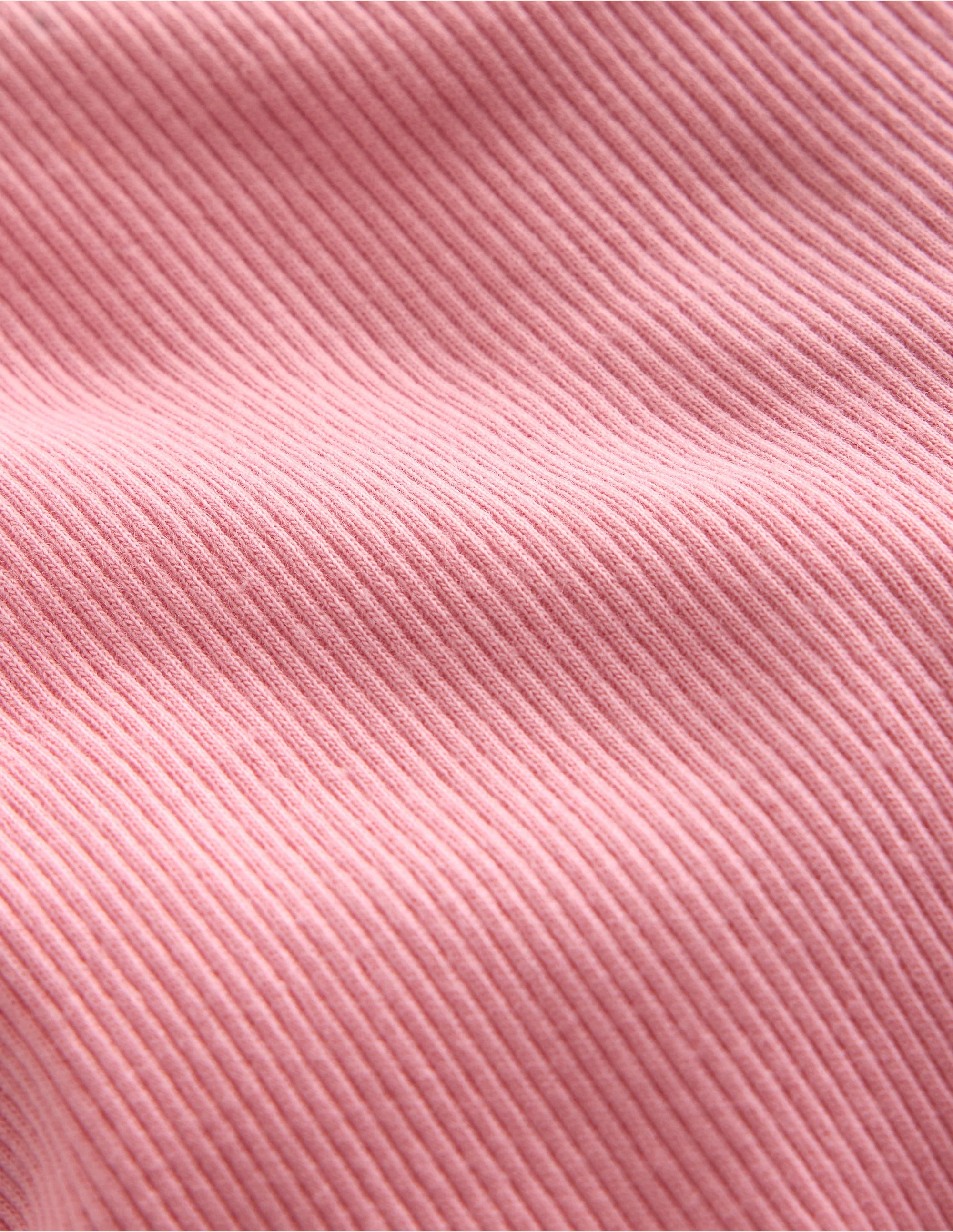 Ribbed Cotton Leggings-Vintage Pink - Image 3
