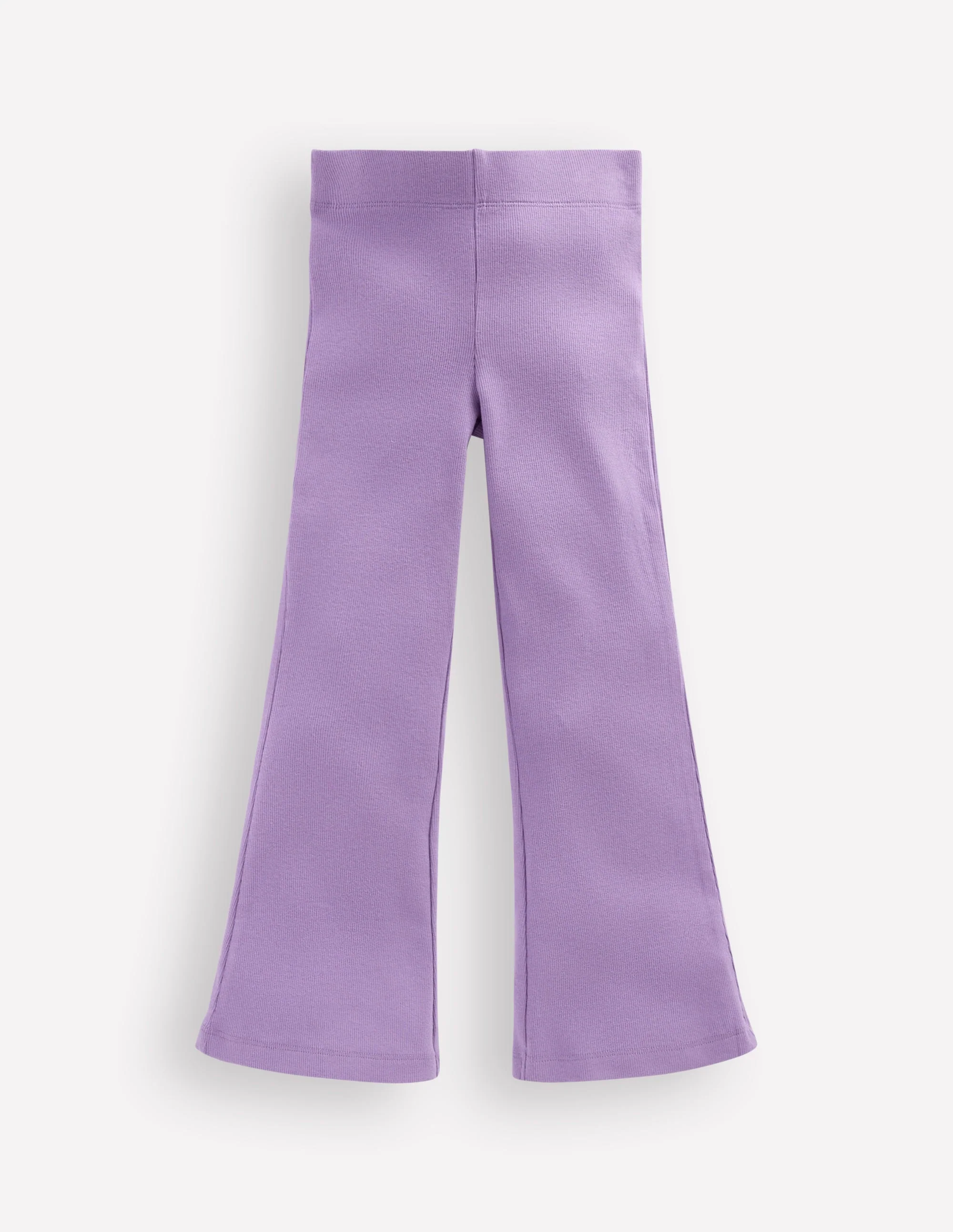 Ribbed Flared Leggings-Lilac