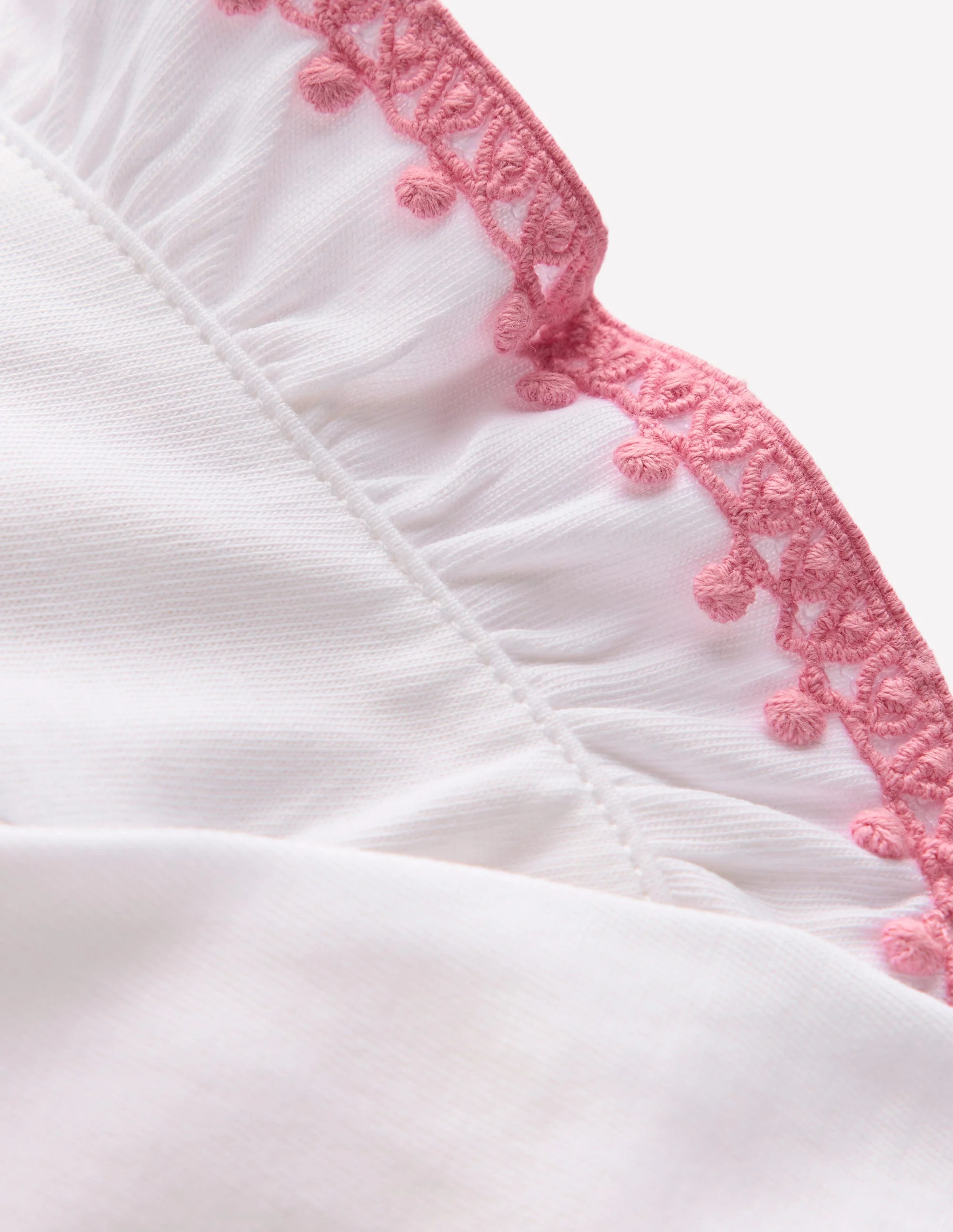 Ruffle Sleeve T-shirt-Ivory - Image 3