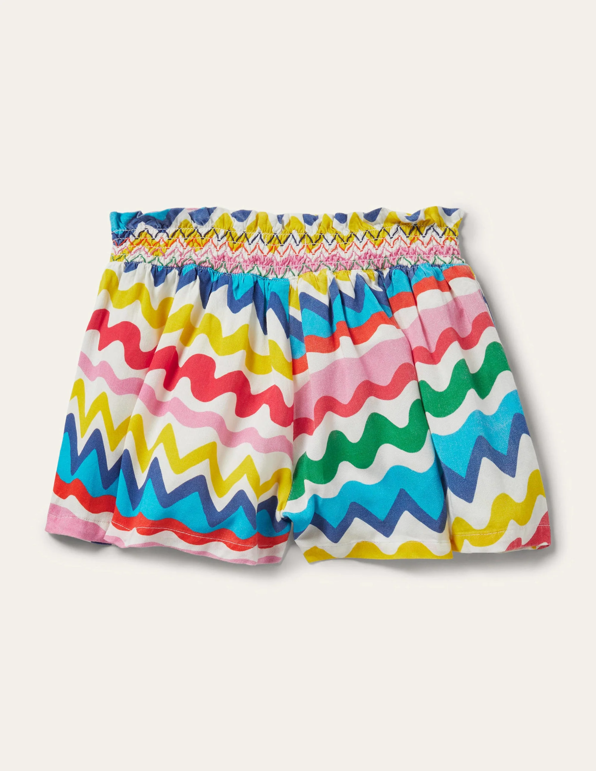 Shirred Waist Culotte Pants-Multi Ric-rac - Image 2