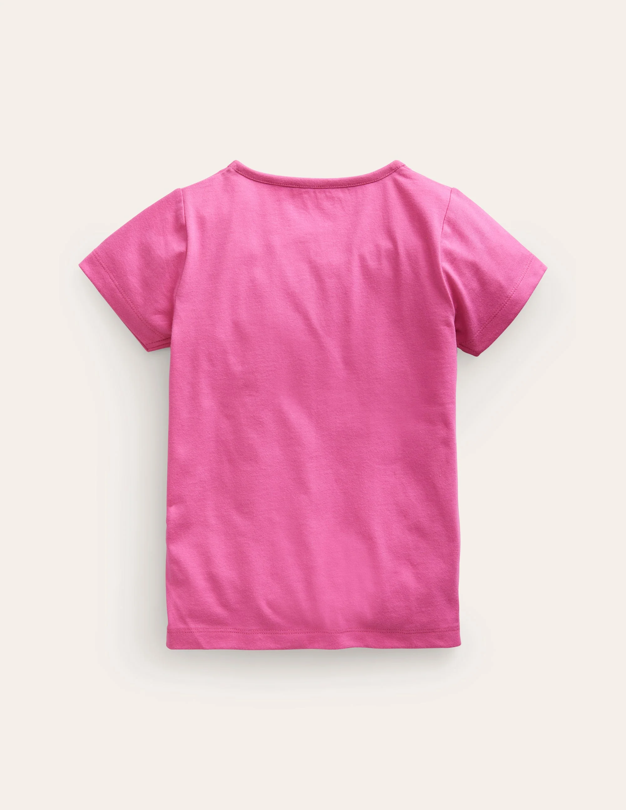 Short Sleeve Appliqué T-shirt-Pink Baby Leopard - Image 2