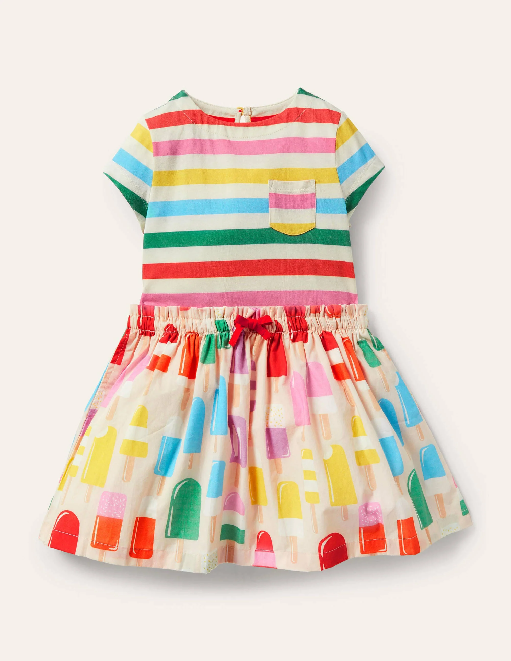 Short-sleeve Hotchpotch Dress-Provence Dusty Pink Lollies