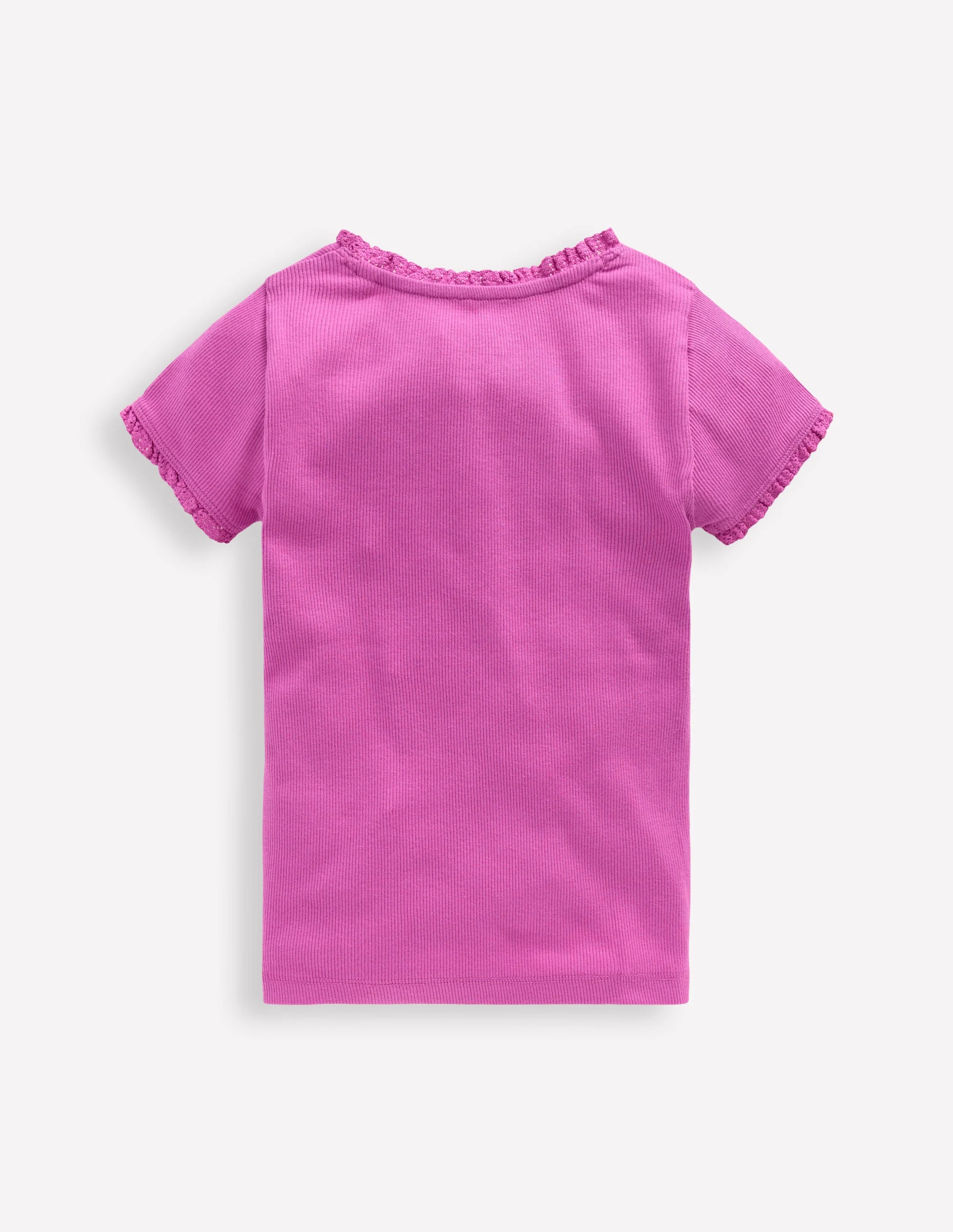 Short Sleeve Ribbed T-shirt-Purple - Image 2