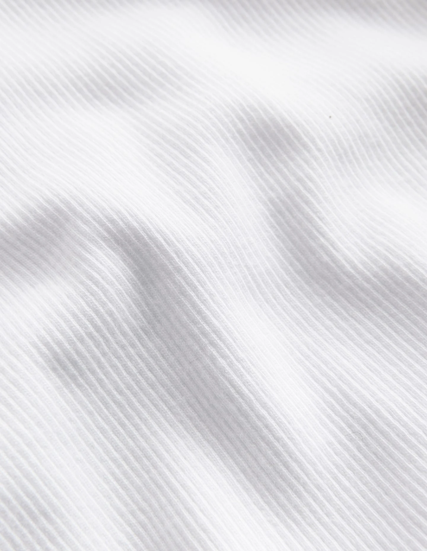 Short Sleeve Ribbed T-shirt-White - Image 3