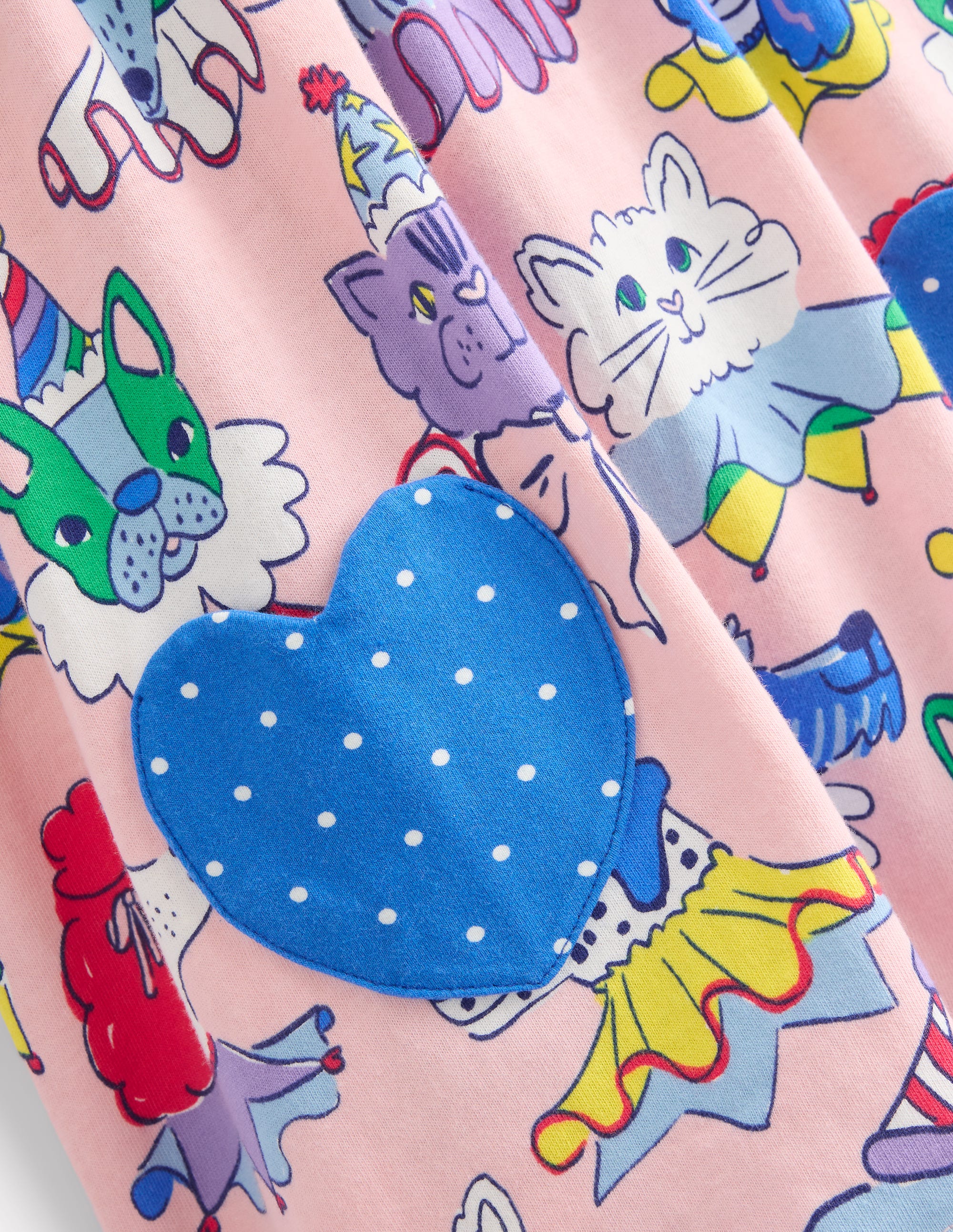 Short-sleeved print tunic set-Chalk Pink Parade Pets - Image 3