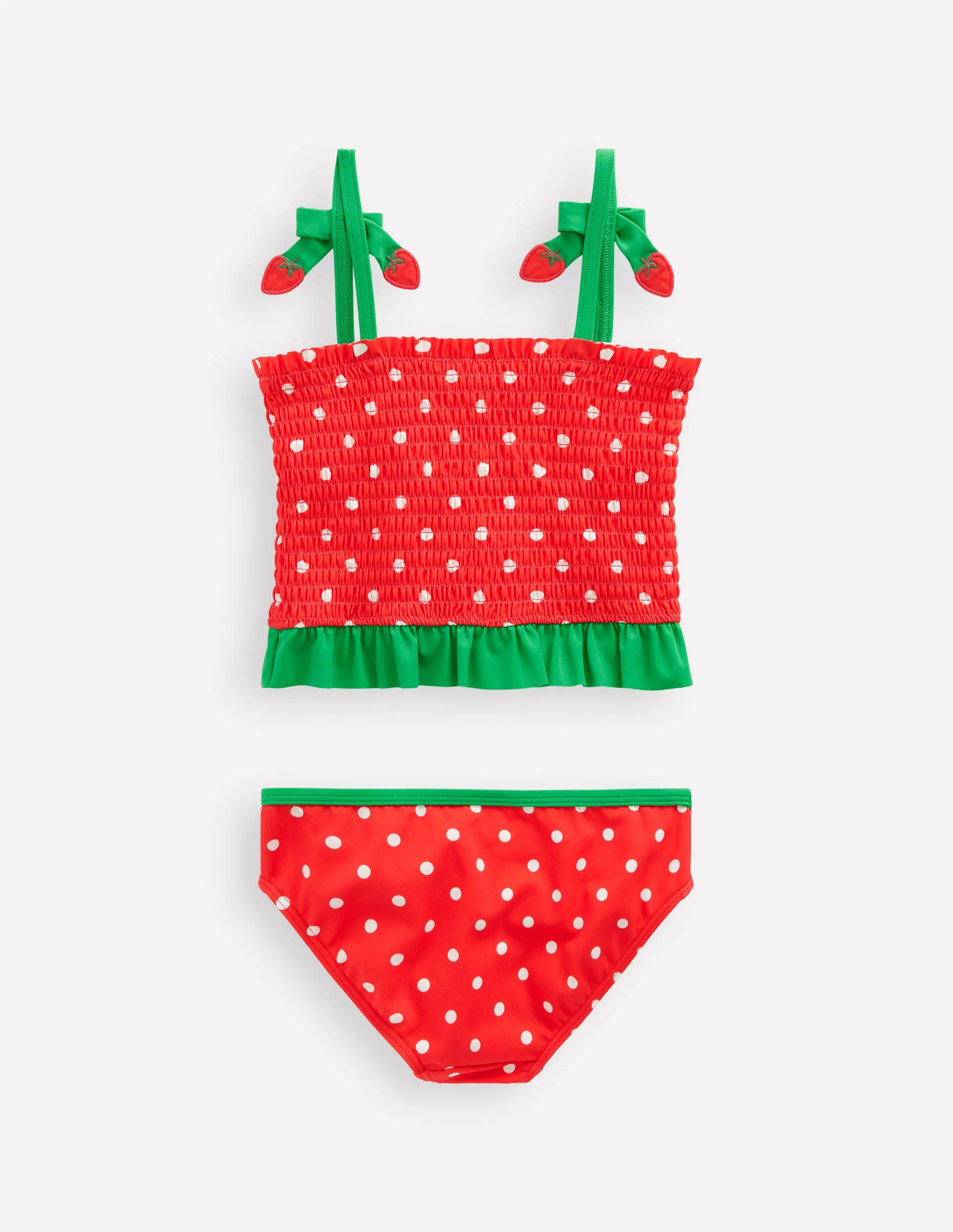 Smocked Tankini Set-Jam Red Strawberry - Image 2