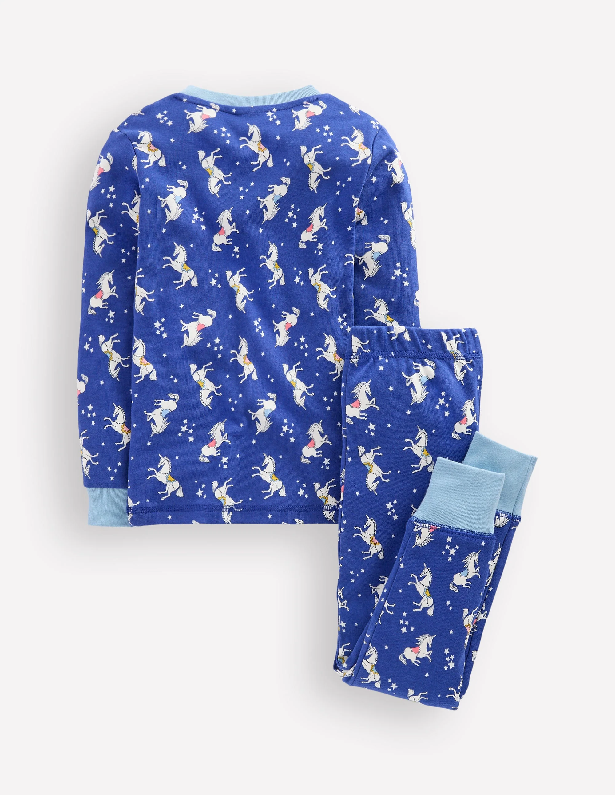 Snug Glow-In-The-Dark Pajamas-Sapphire Blue Unicorns - Image 2