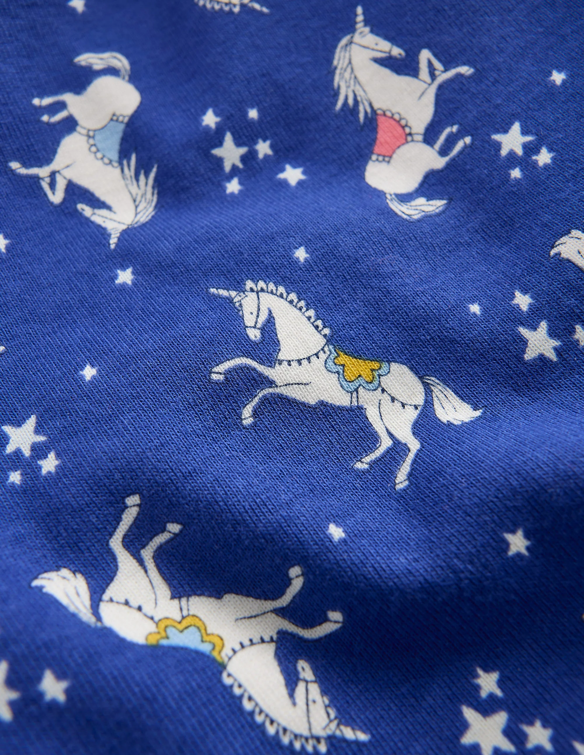 Snug Glow-In-The-Dark Pajamas-Sapphire Blue Unicorns - Image 3