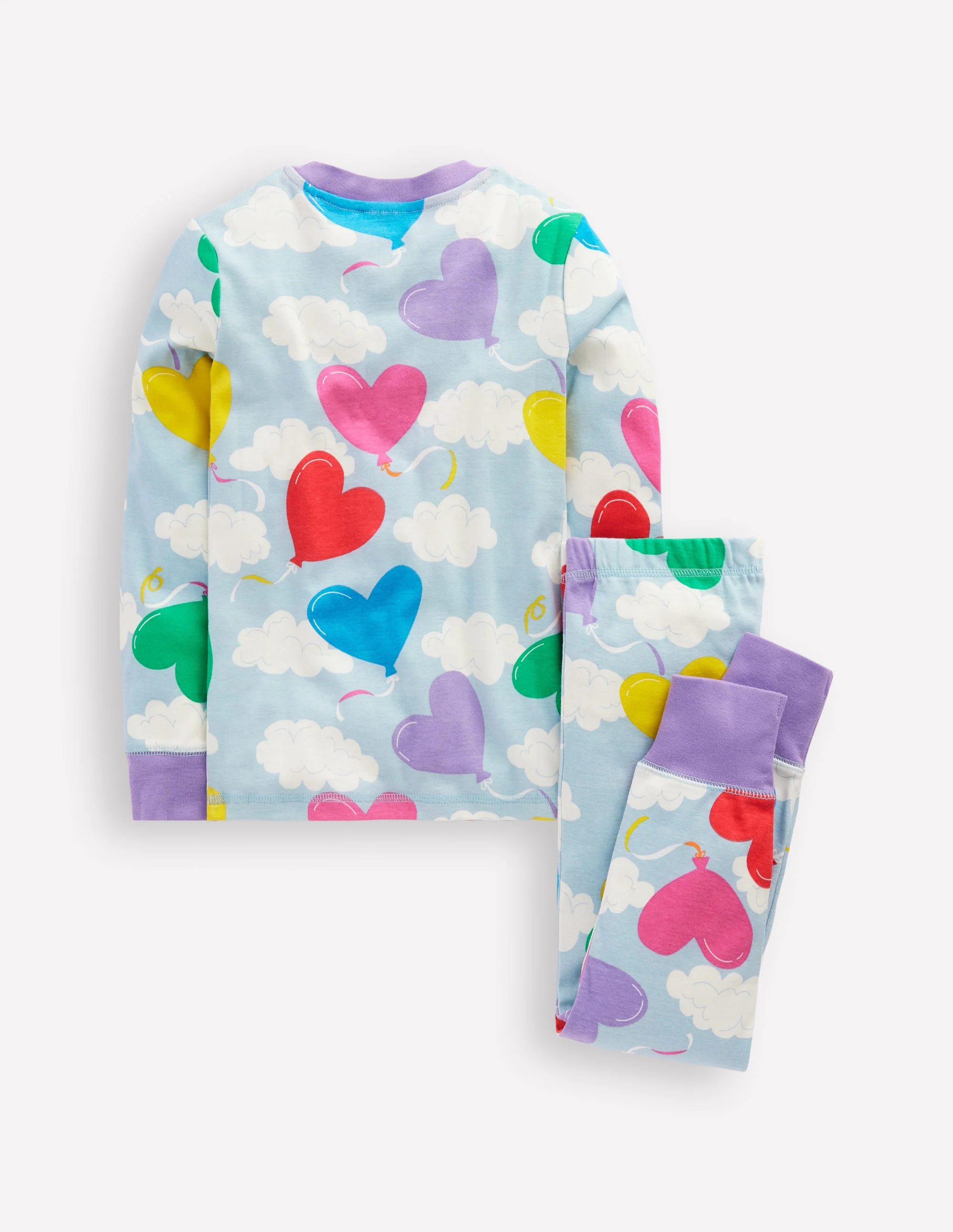 Snug Glow-In-The-Dark Pyjamas-Misty Blue Balloon Sky - Image 2