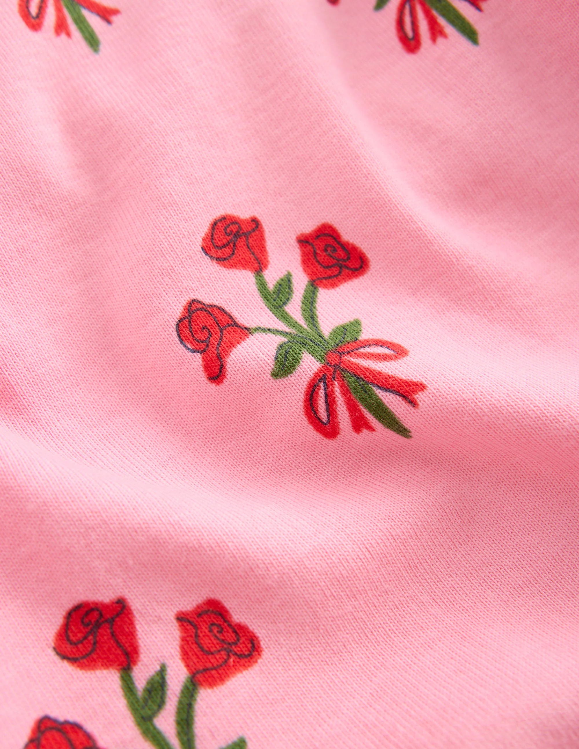 Snug Long John Pajamas-Bubblegum Pink Posy - Image 3