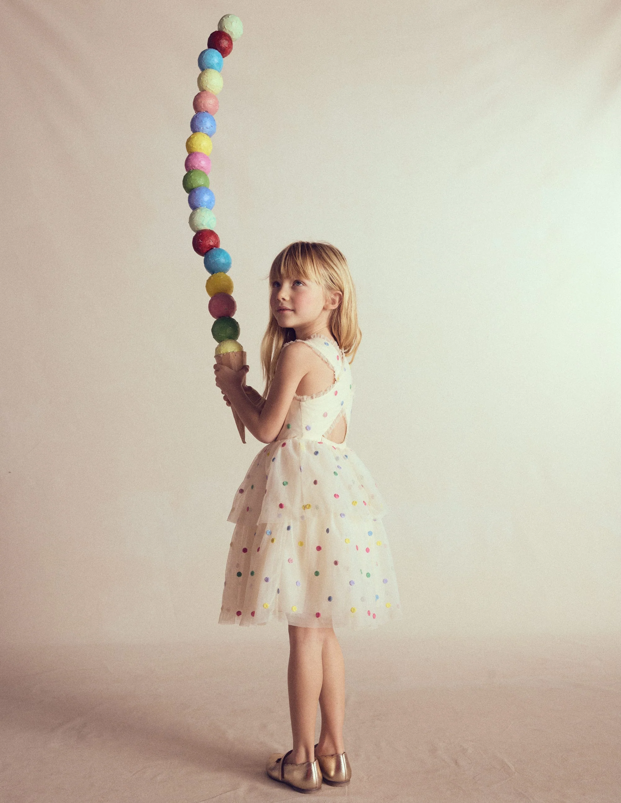 Spot Occasion Dress-Soft Ivory Multi Spot - Image 8