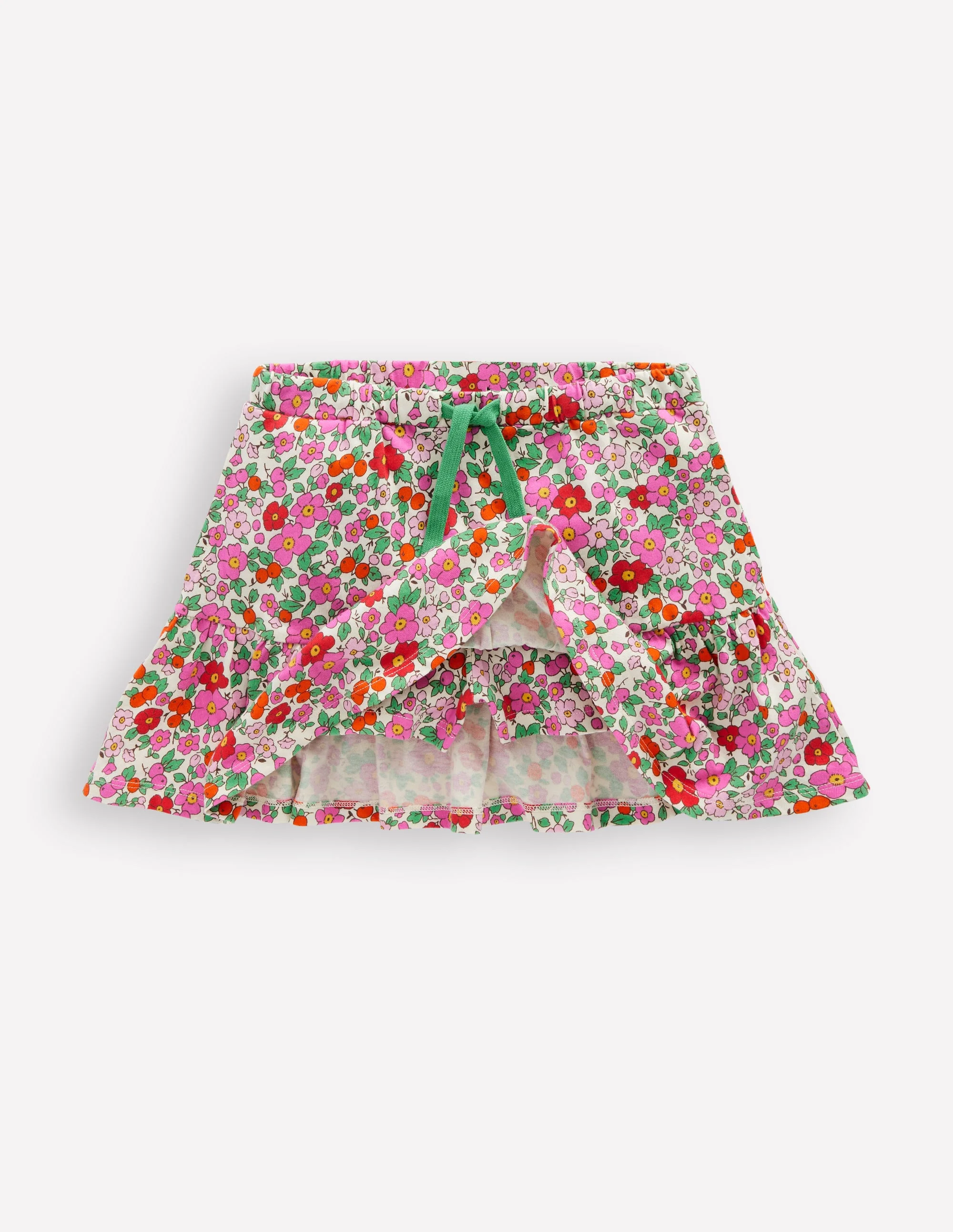 Tiered Jersey Skort-Pink Apple Blossom Floral - Image 4