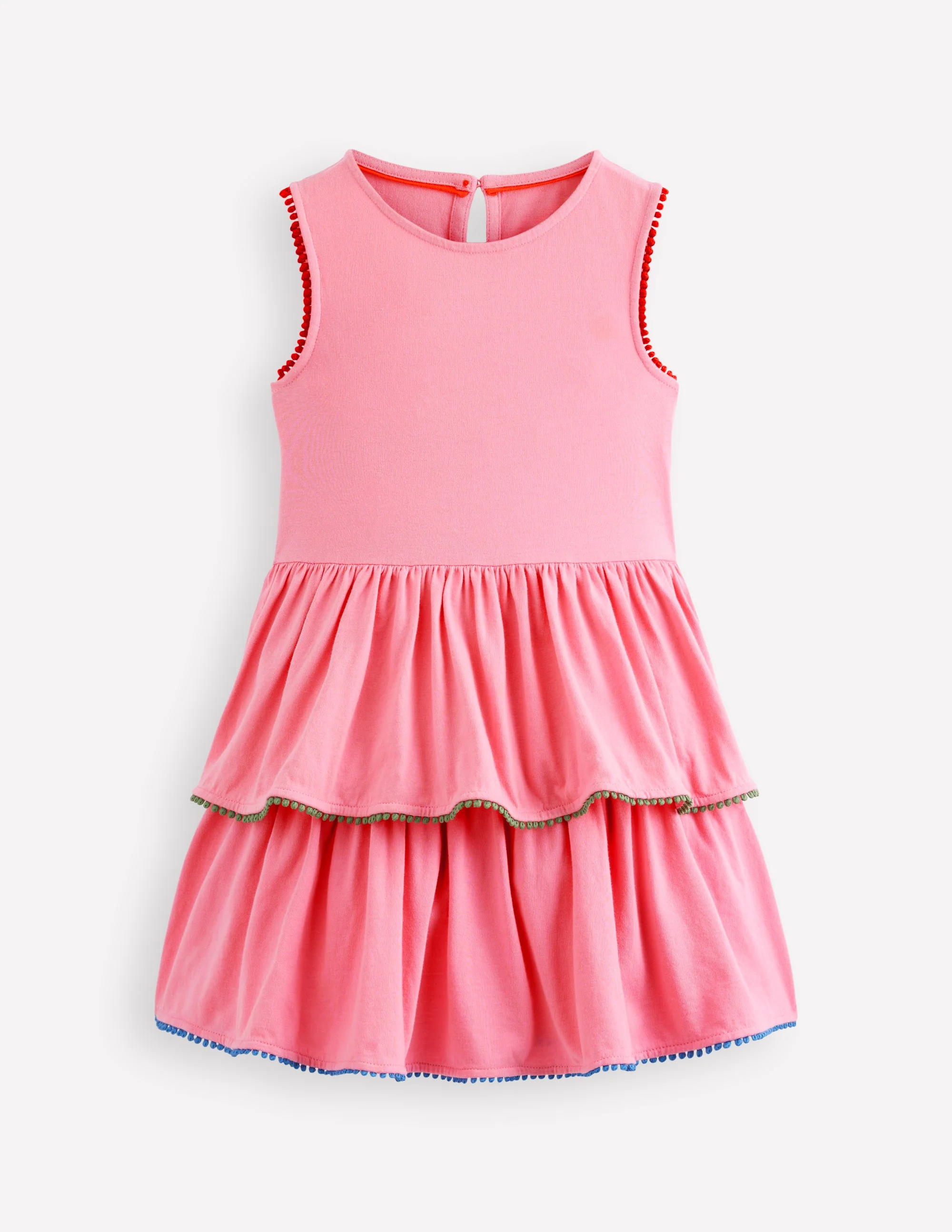 Tiered Jersey Sundress-Bubblegum Pink
