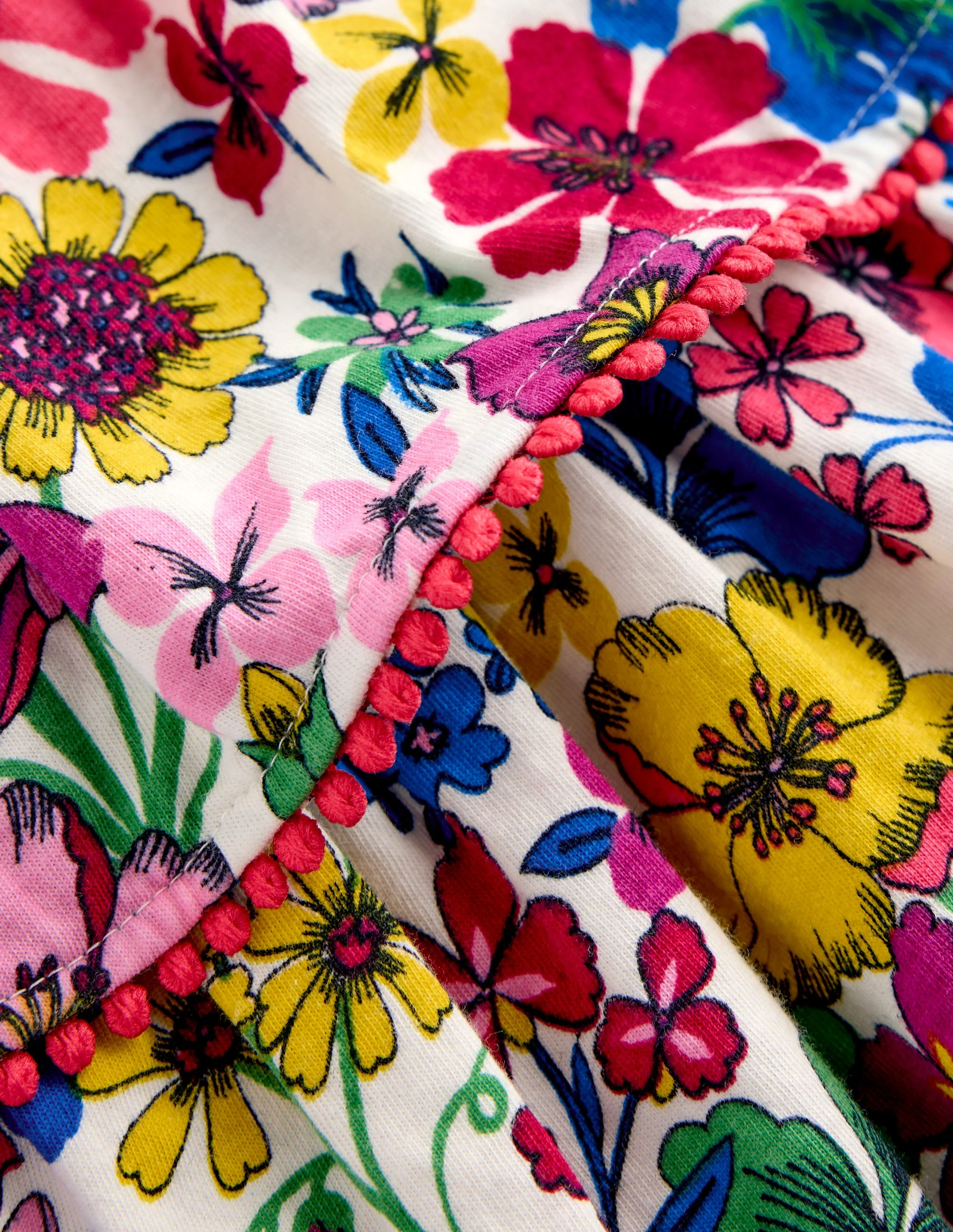 Tiered Jersey Sundress-Tickled Pink Floral Sprig - Image 3