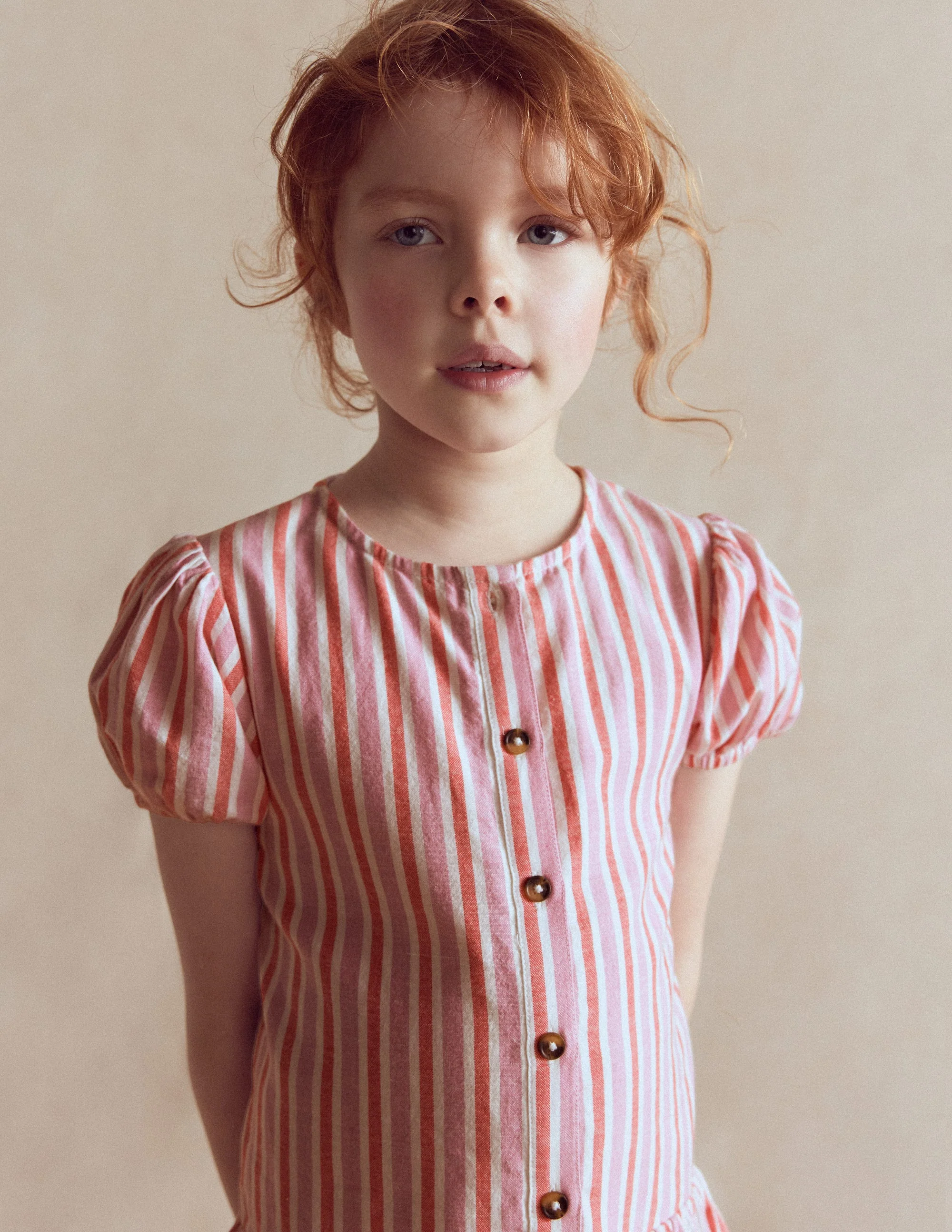 Tiered Shirt Dress-Formica Pink Stripe - Image 2