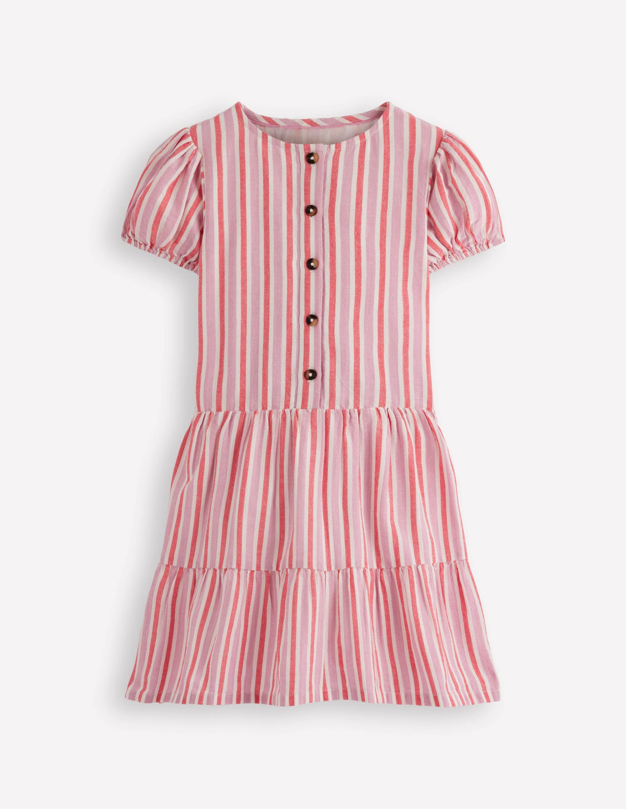 Tiered Shirt Dress-Formica Pink Stripe - Image 3