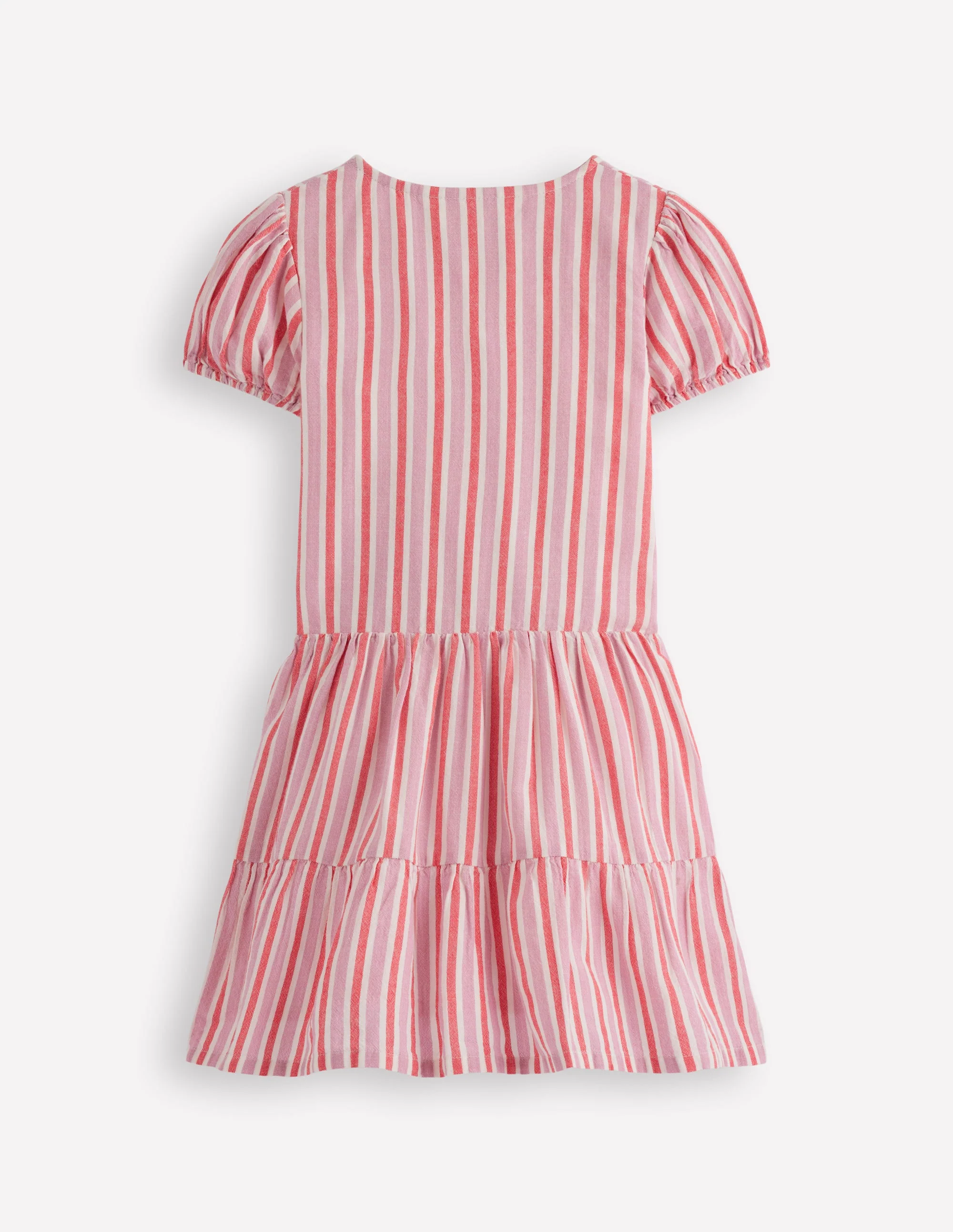 Tiered Shirt Dress-Formica Pink Stripe - Image 4