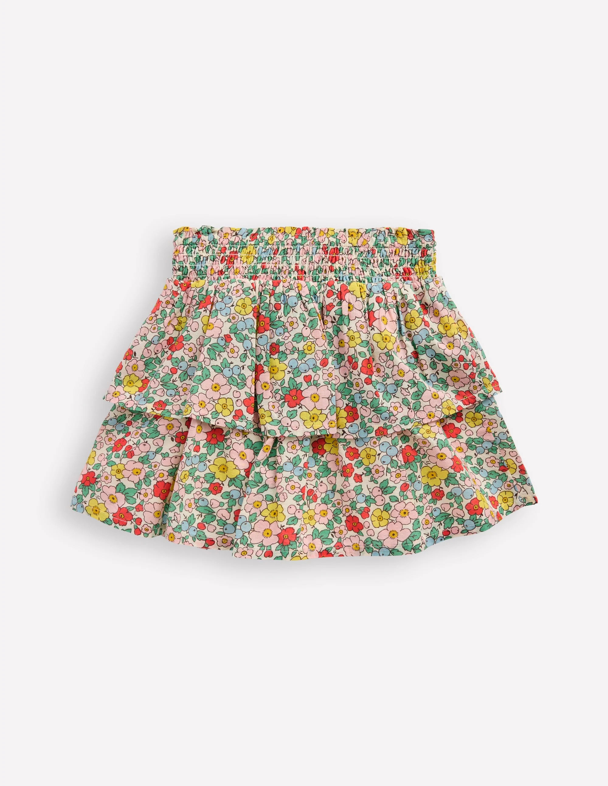 Tiered Woven Skirt-Ivory Apple Blossom - Image 2