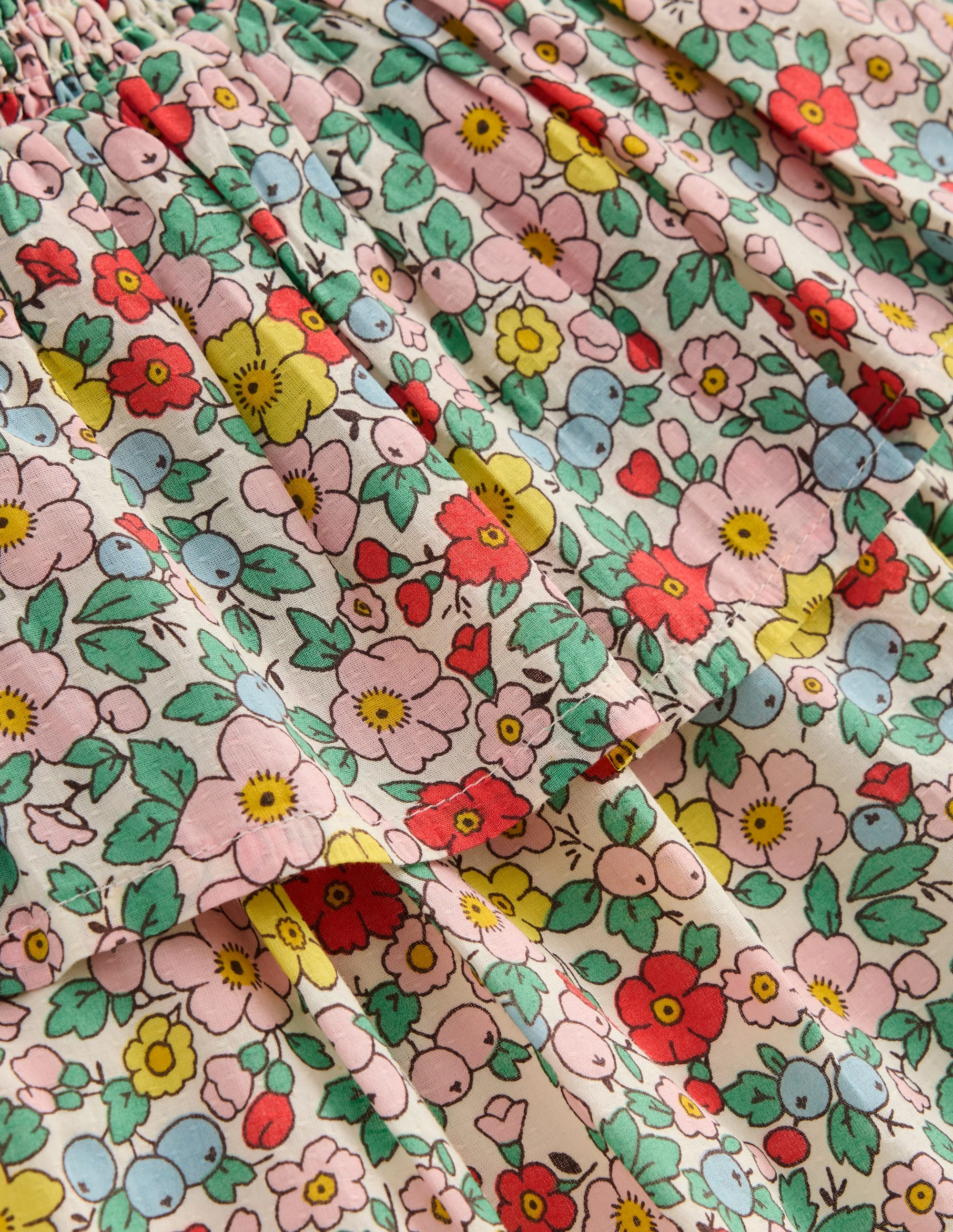 Tiered Woven Skirt-Ivory Apple Blossom - Image 3