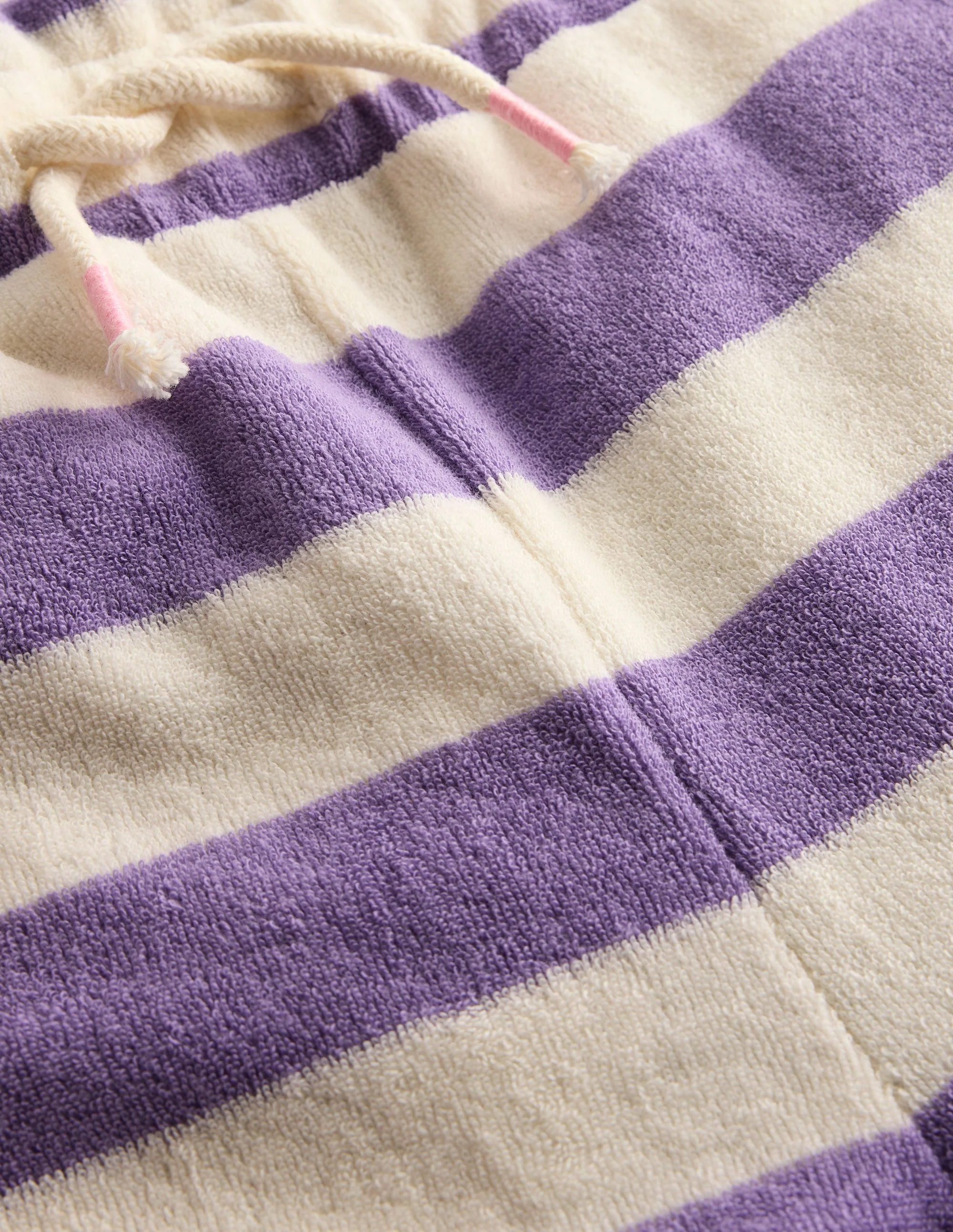 Towelling Pants-Soft Ivory/Aster Purple - Image 3
