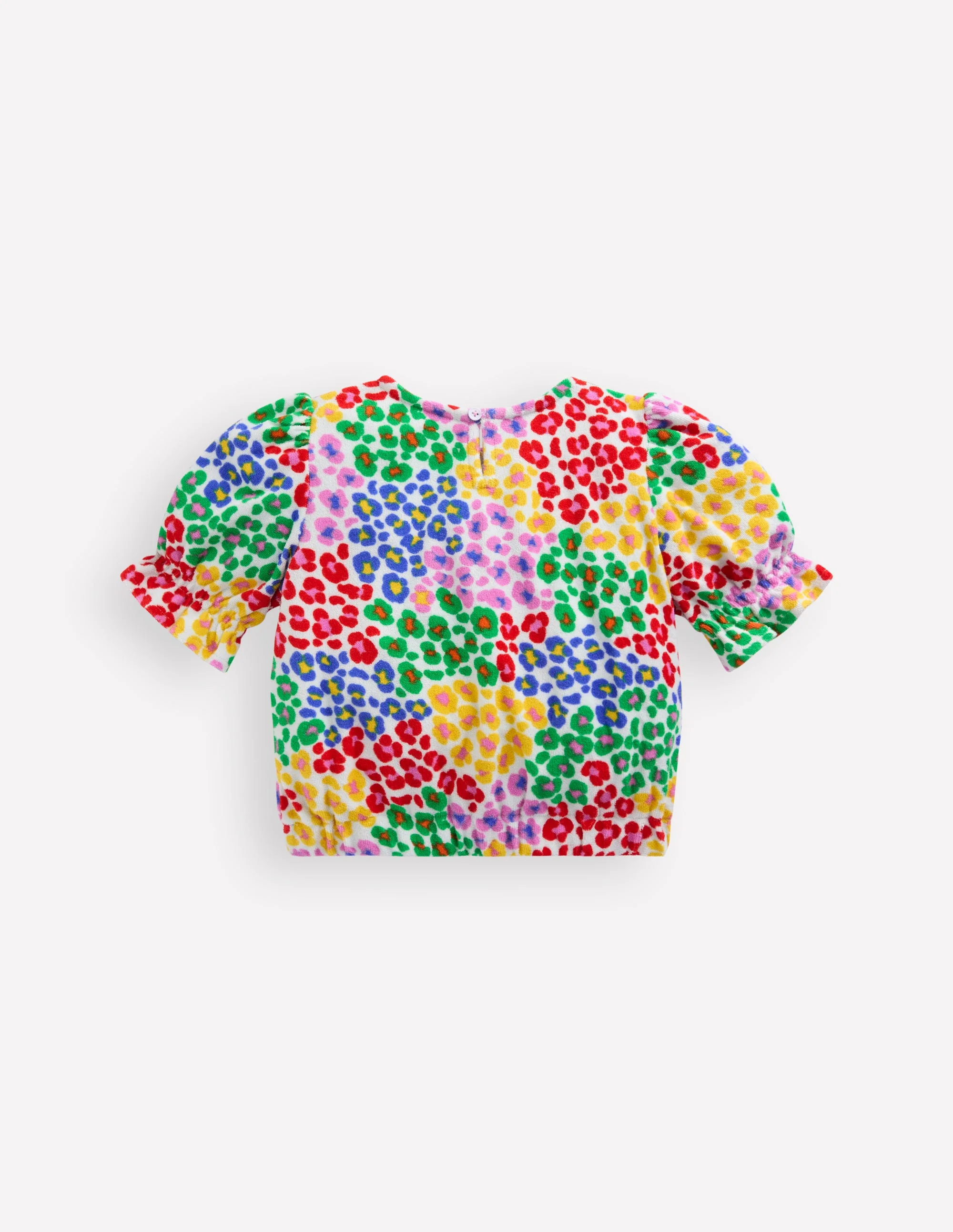 Towelling Top-Multi Rainbow Leopard - Image 2