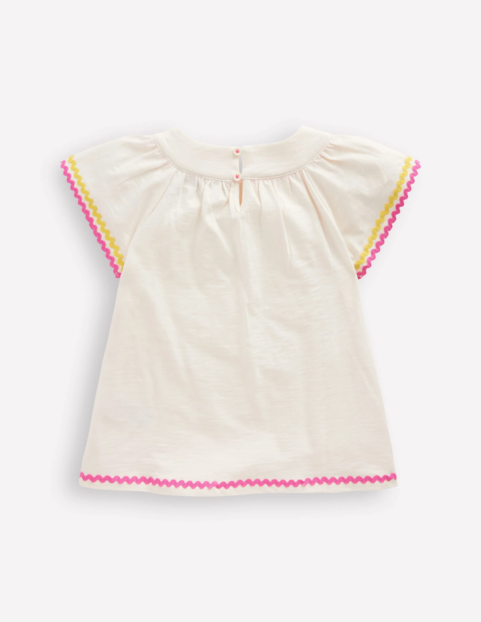 Trim Detail Pretty Top-Soft Ivory - Image 2