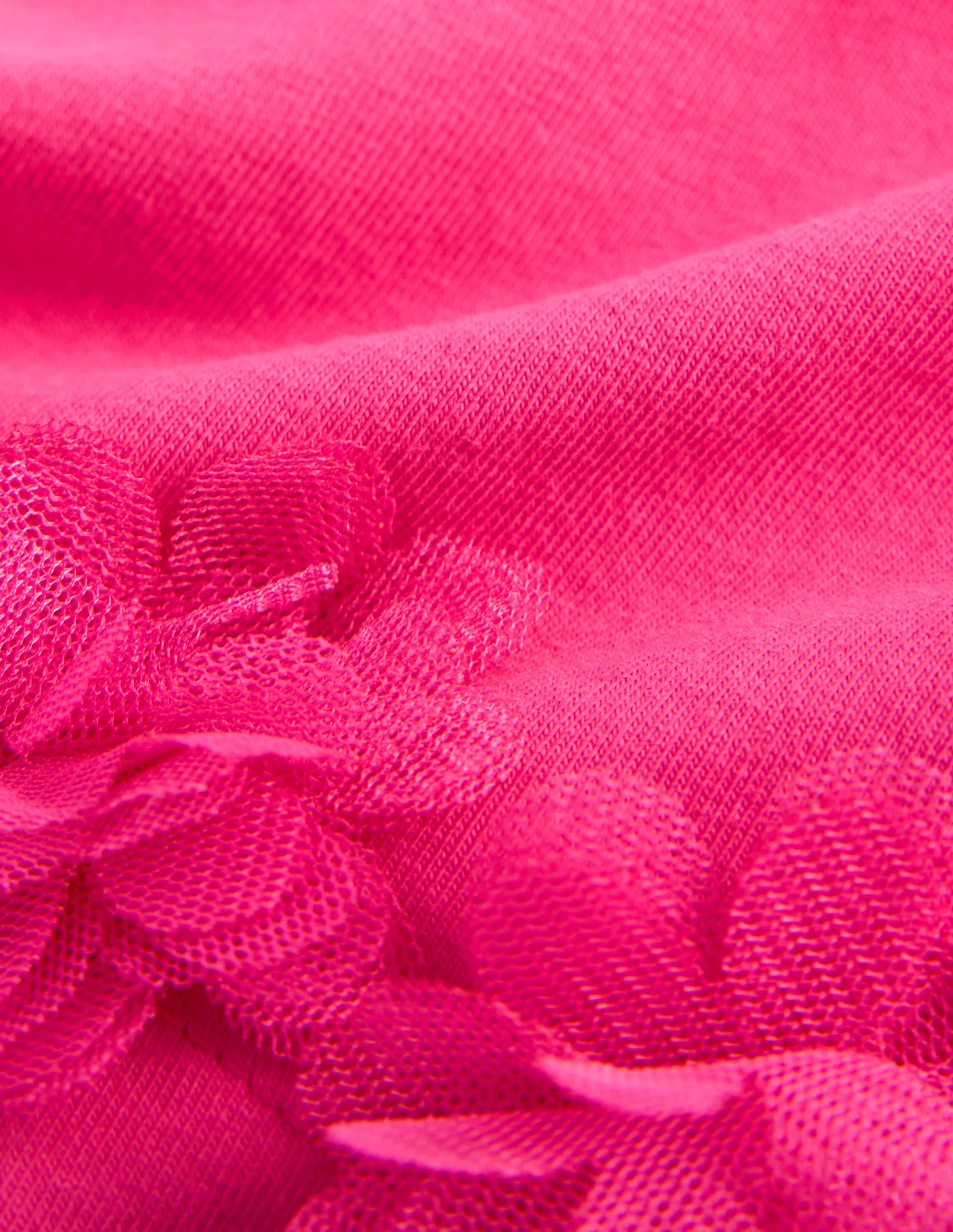 Tulle Hem Shorts-Flamingo Pink - Image 3