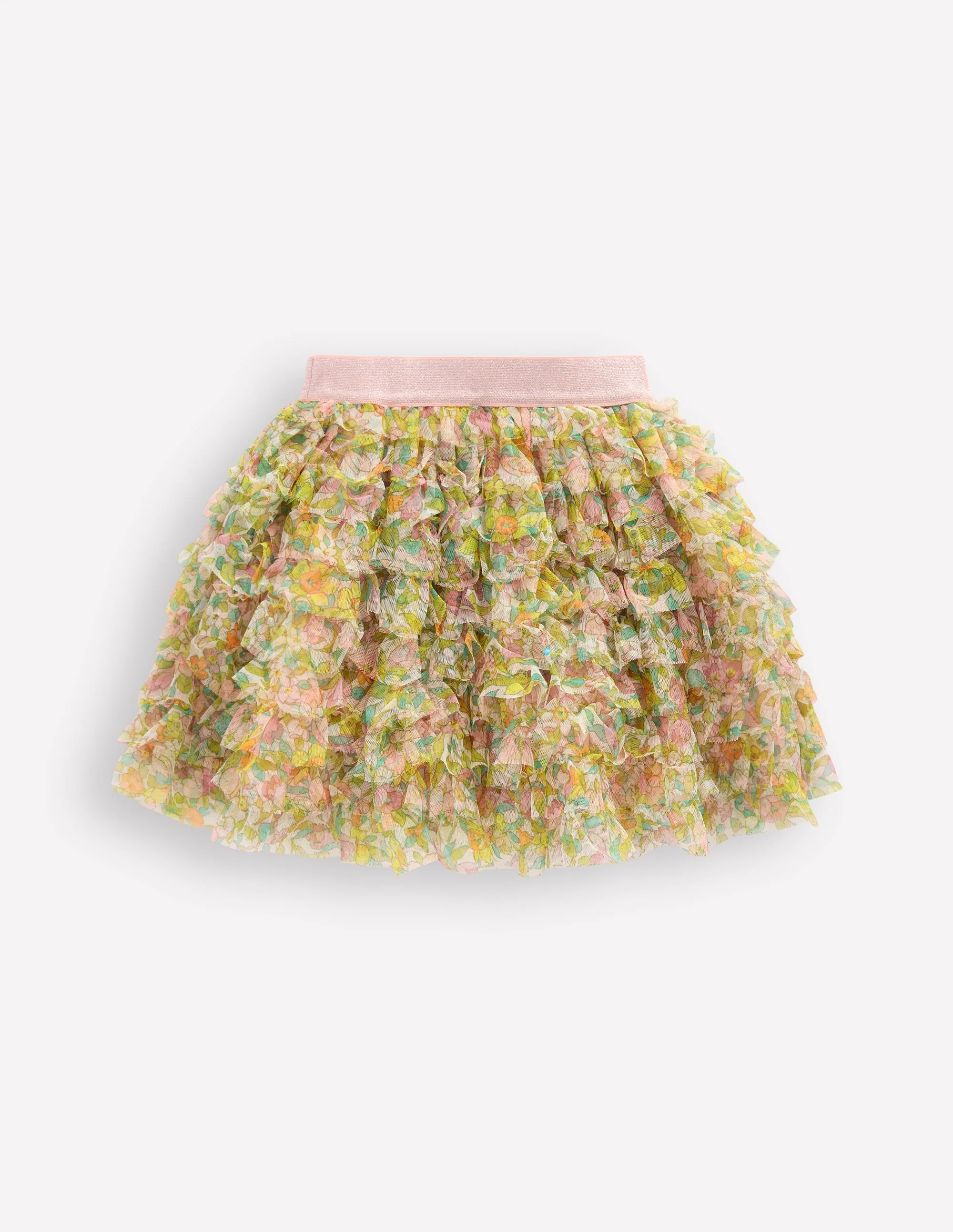 Tulle Ruffle Skirt-Soft Ivory Florabunda - Image 2