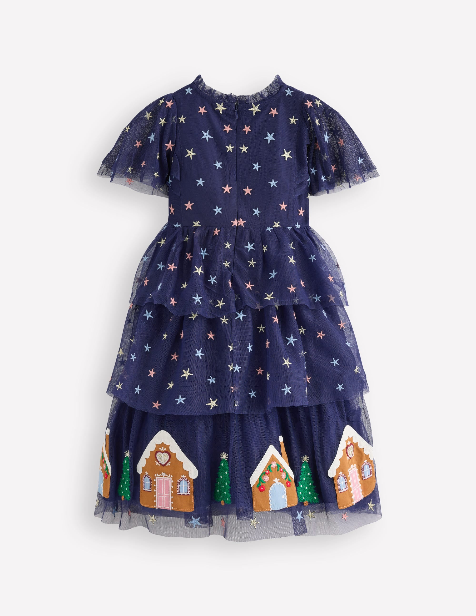 Tulle Tiered Gingerbread Dress-Medieval Blue - Image 5