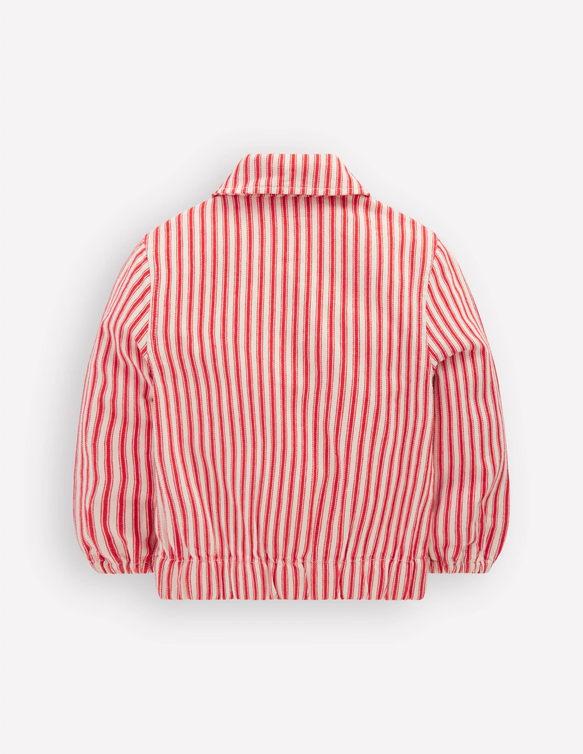 Twill Bomber Jacket-Poppy Red Tram Stripe - Image 2