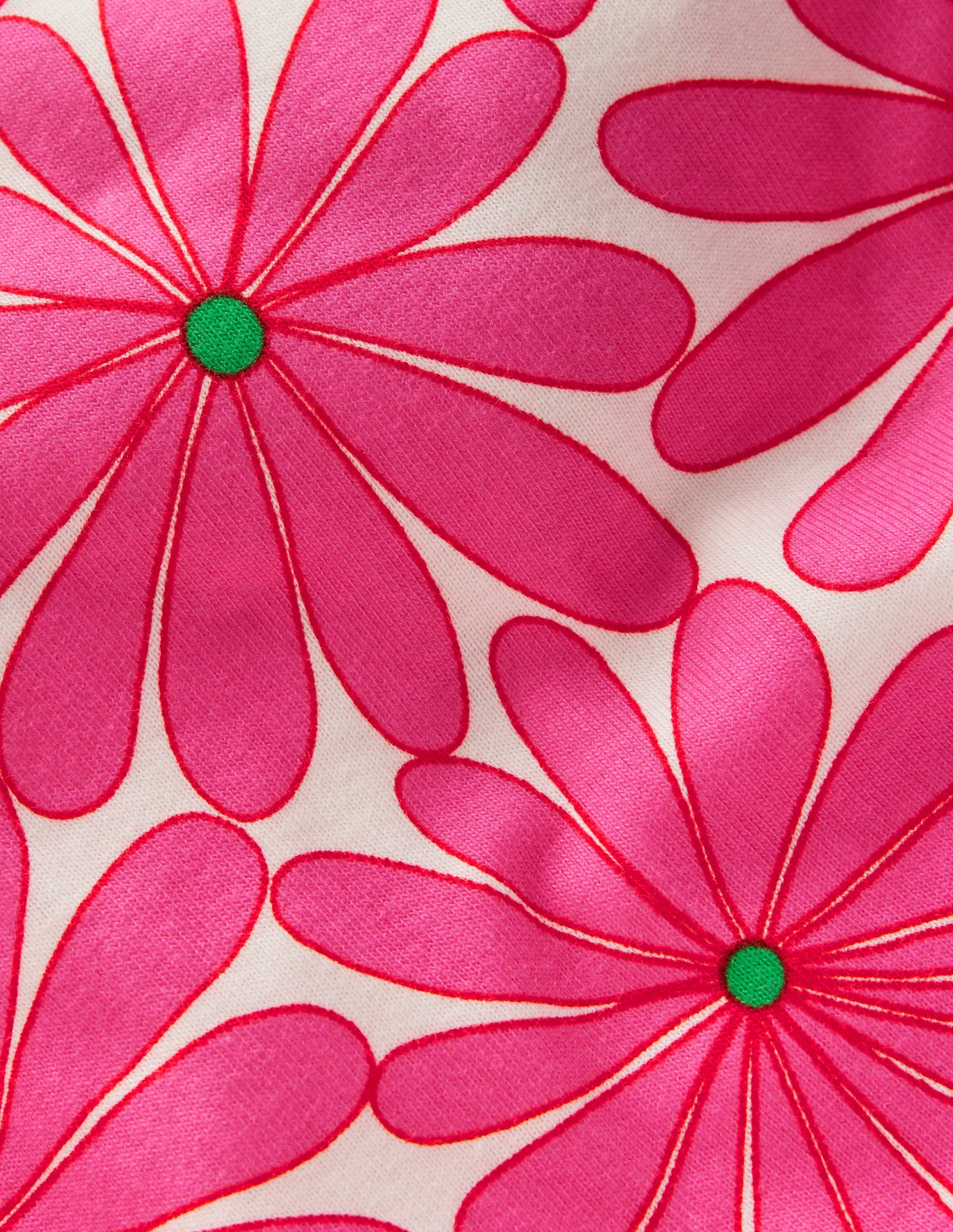 Twin Pack Short Pajamas-Pink Flower - Image 3