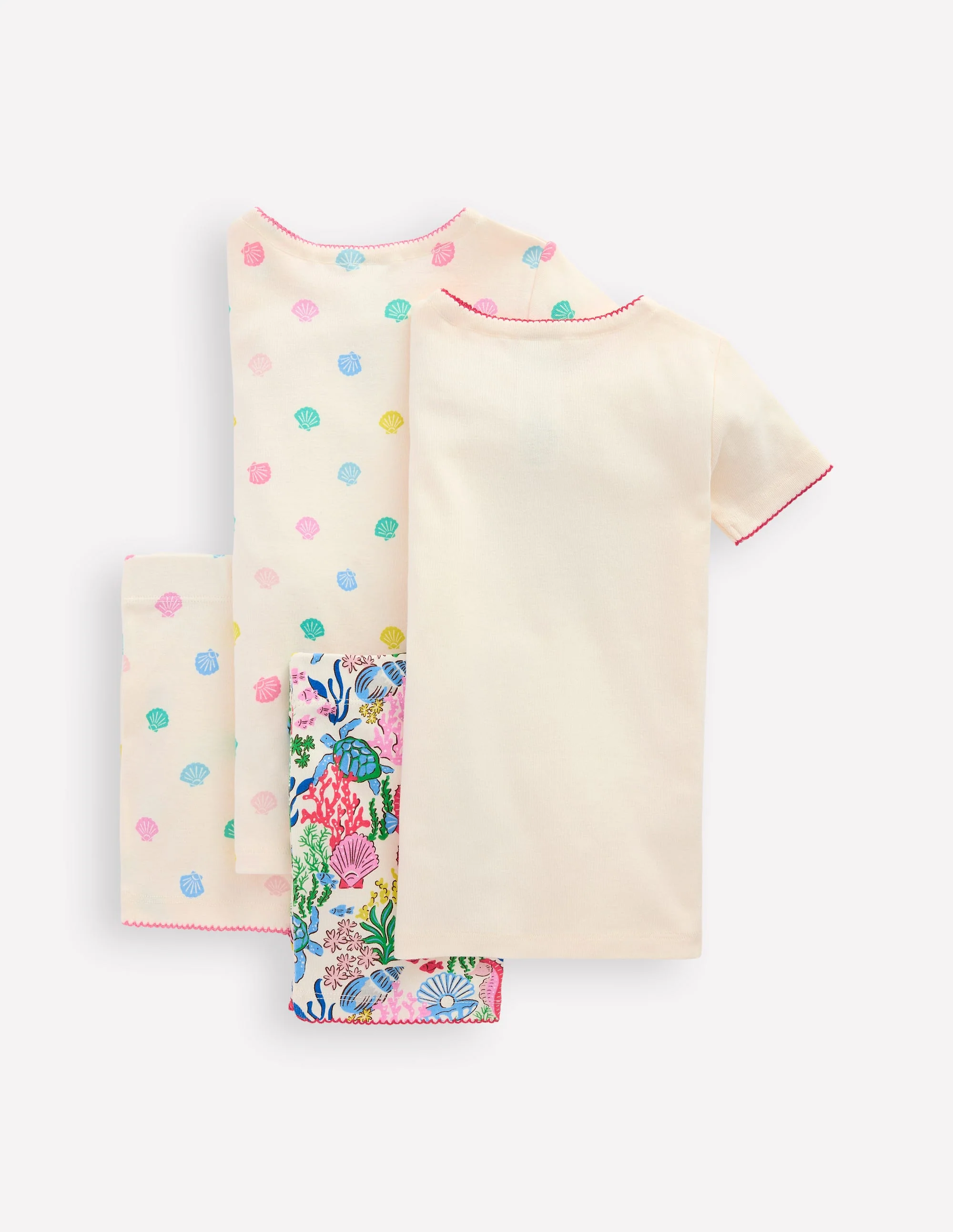 Twin Pack Short Pyjamas-Multi Coral Cove - Image 2