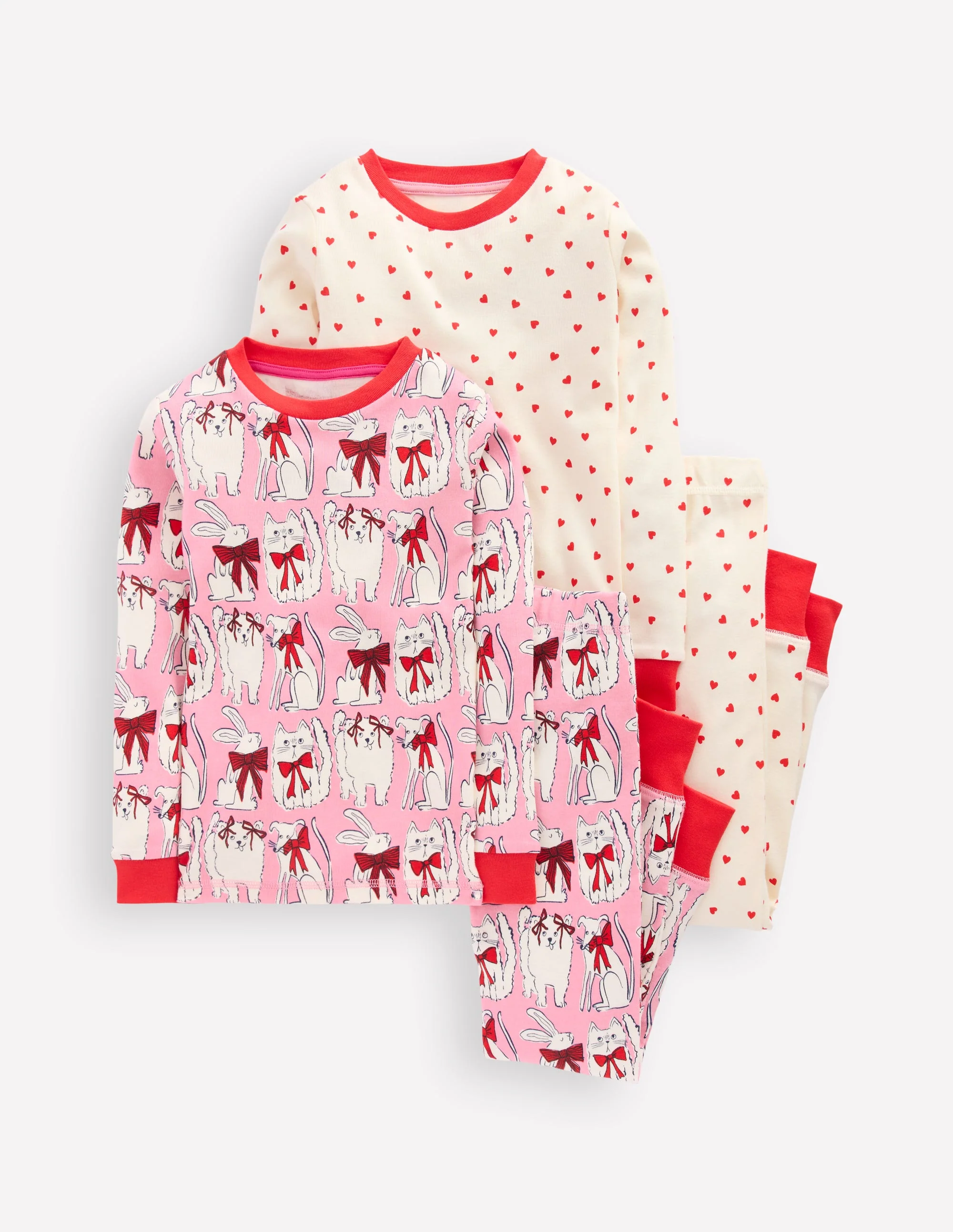 Twin Pack Snug Pajamas-Bubblegum Pink Favourite Pets