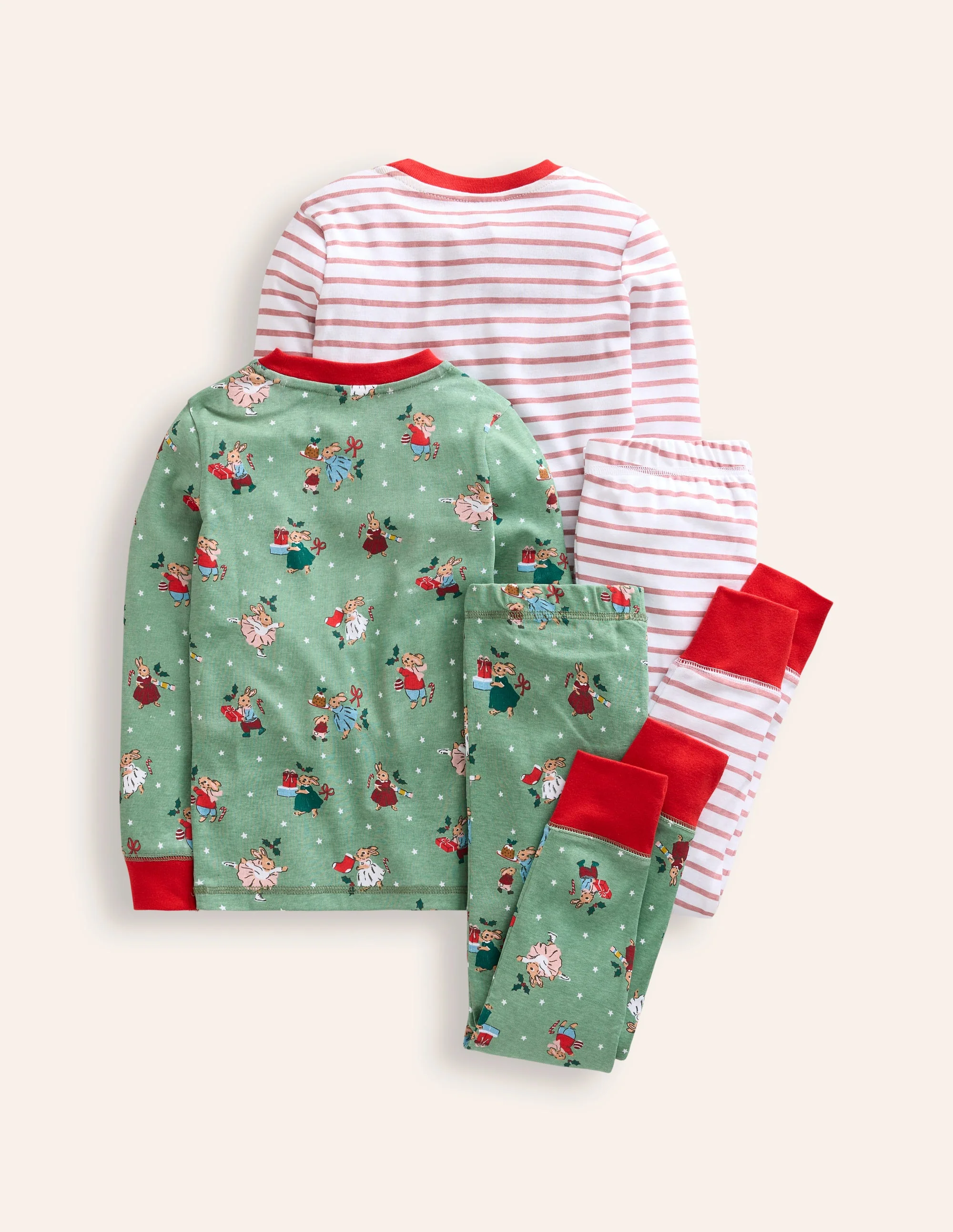 Twin Pack Snug Pajamas-Eucalyptus Bunnies - Image 2