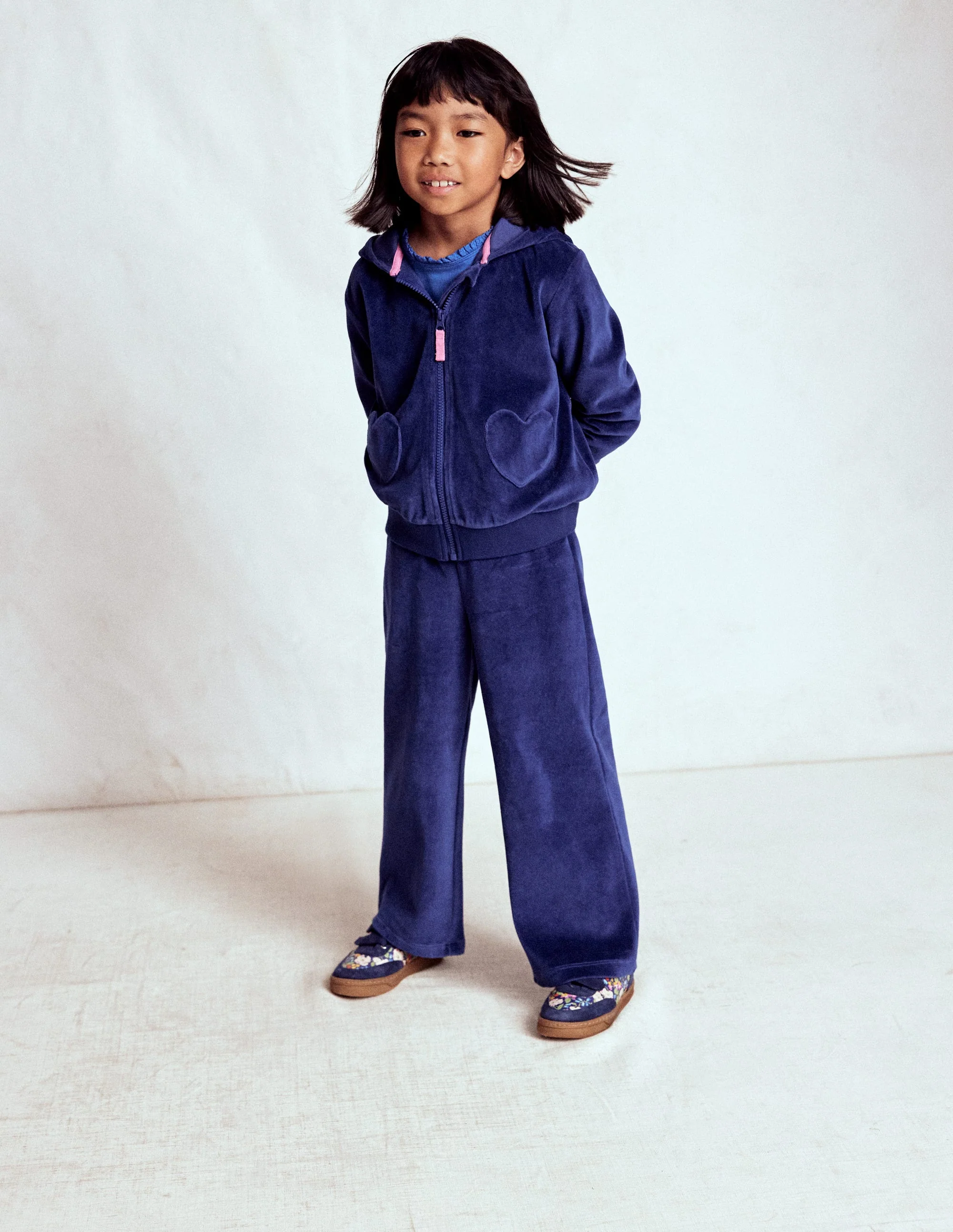 Velour Hoodie-Starboard Blue - Image 5