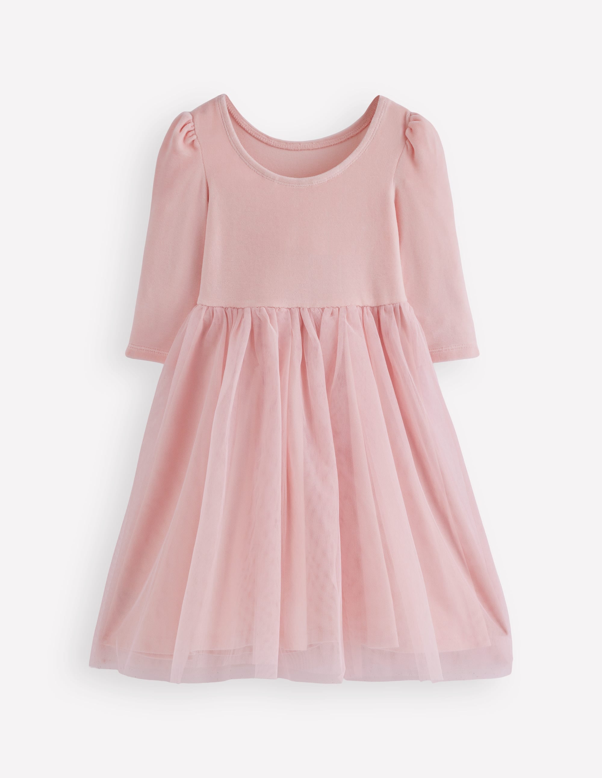 Velour Tulle Appliqué Dress-Chalk Pink Poodles - Image 2
