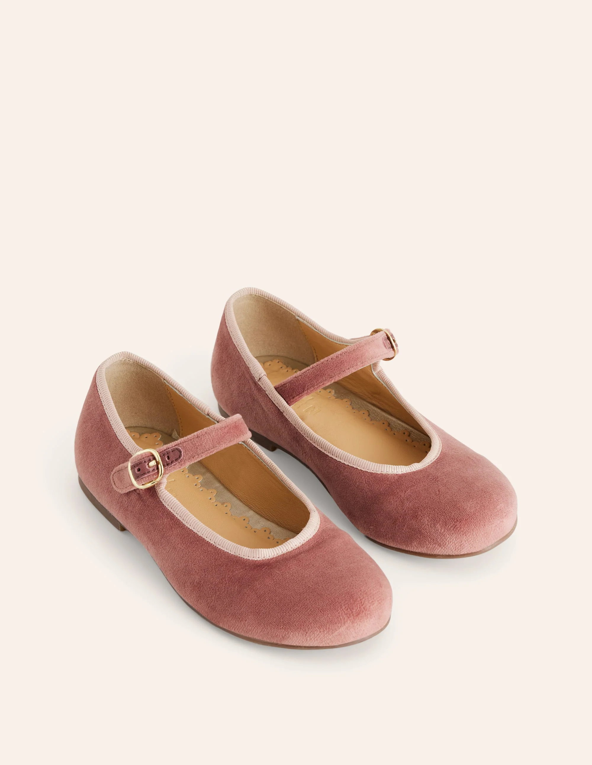 Velvet Mary Janes-French Pink - Image 2
