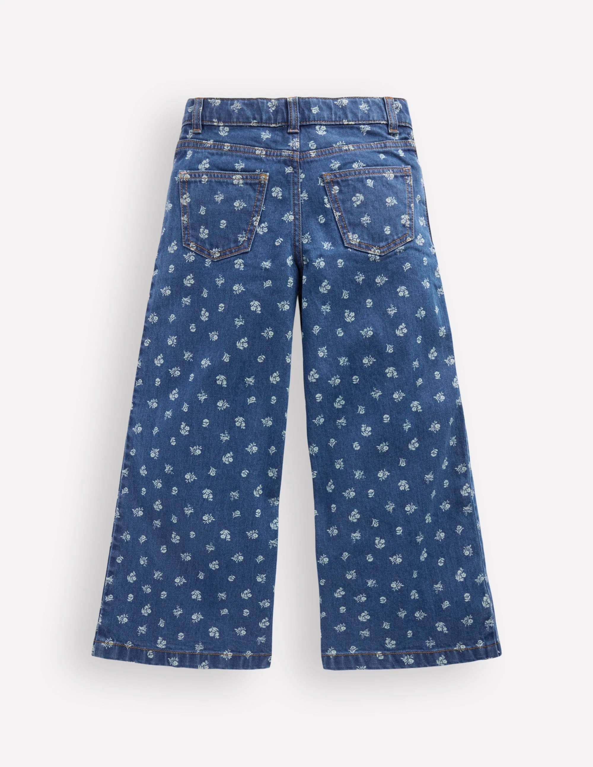 Wide Leg Jeans-Denim Floral - Image 2