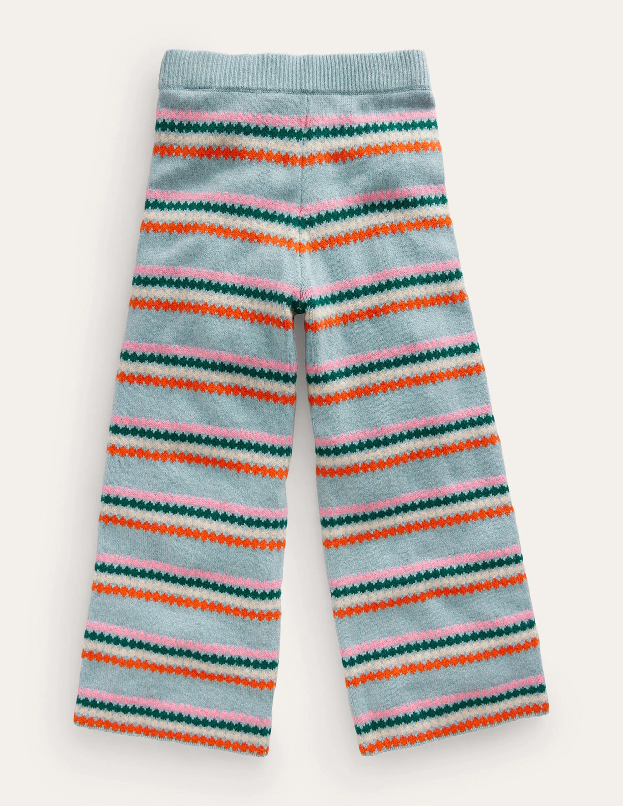 Wide Leg Knitted Pants-Dusk Blue Stripe - Image 2