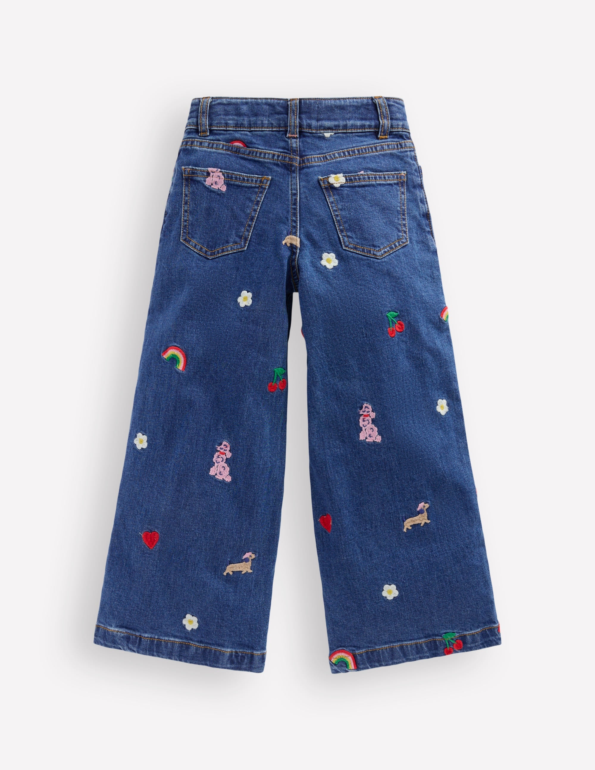 Wide Leg Pants-Parisien Denim Embroidery - Image 2