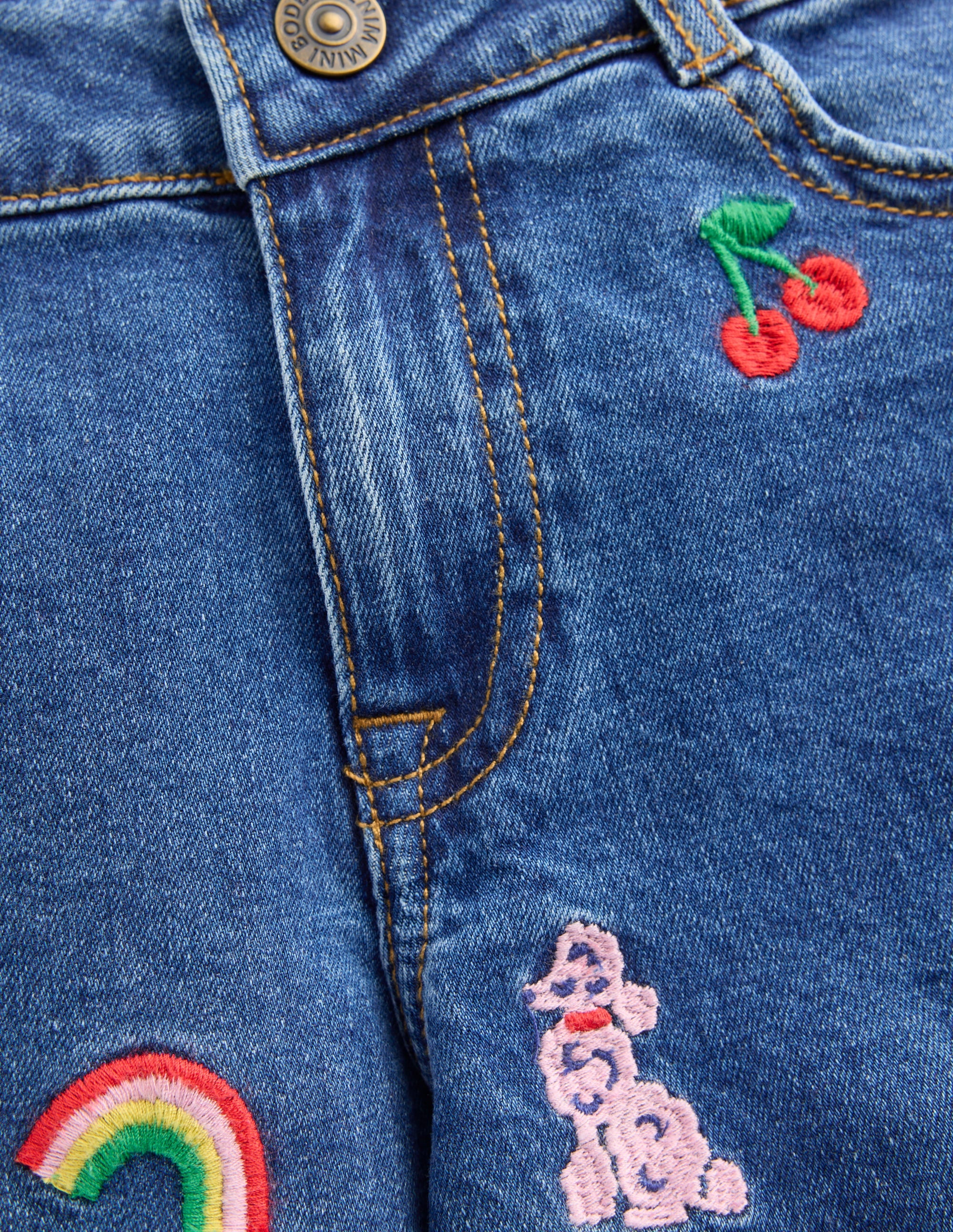 Wide Leg Pants-Parisien Denim Embroidery - Image 3