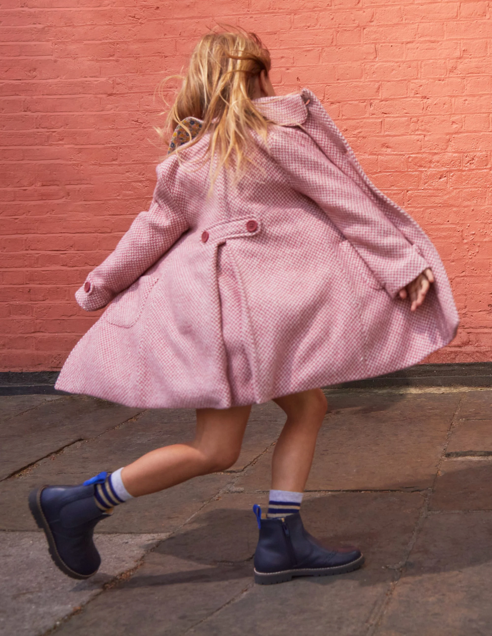 Wonderful Wool Blend Coat-Pink Twill - Image 6